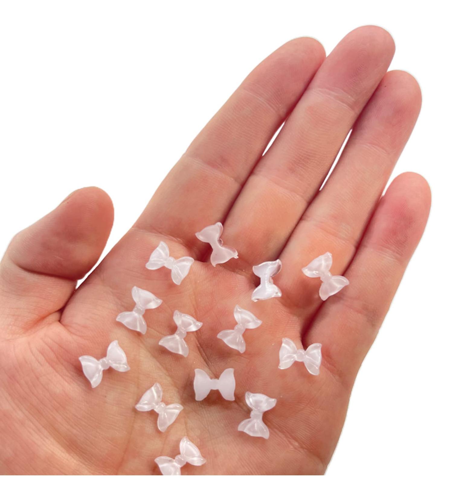 100pcs/bag Crystal Bows Nail Charm Bowknot 3d Nail Art DIY Bows Nails Jewelry Bowknot Nail Art Decals Bowknot Nail - Buy Online on GoSupps.com