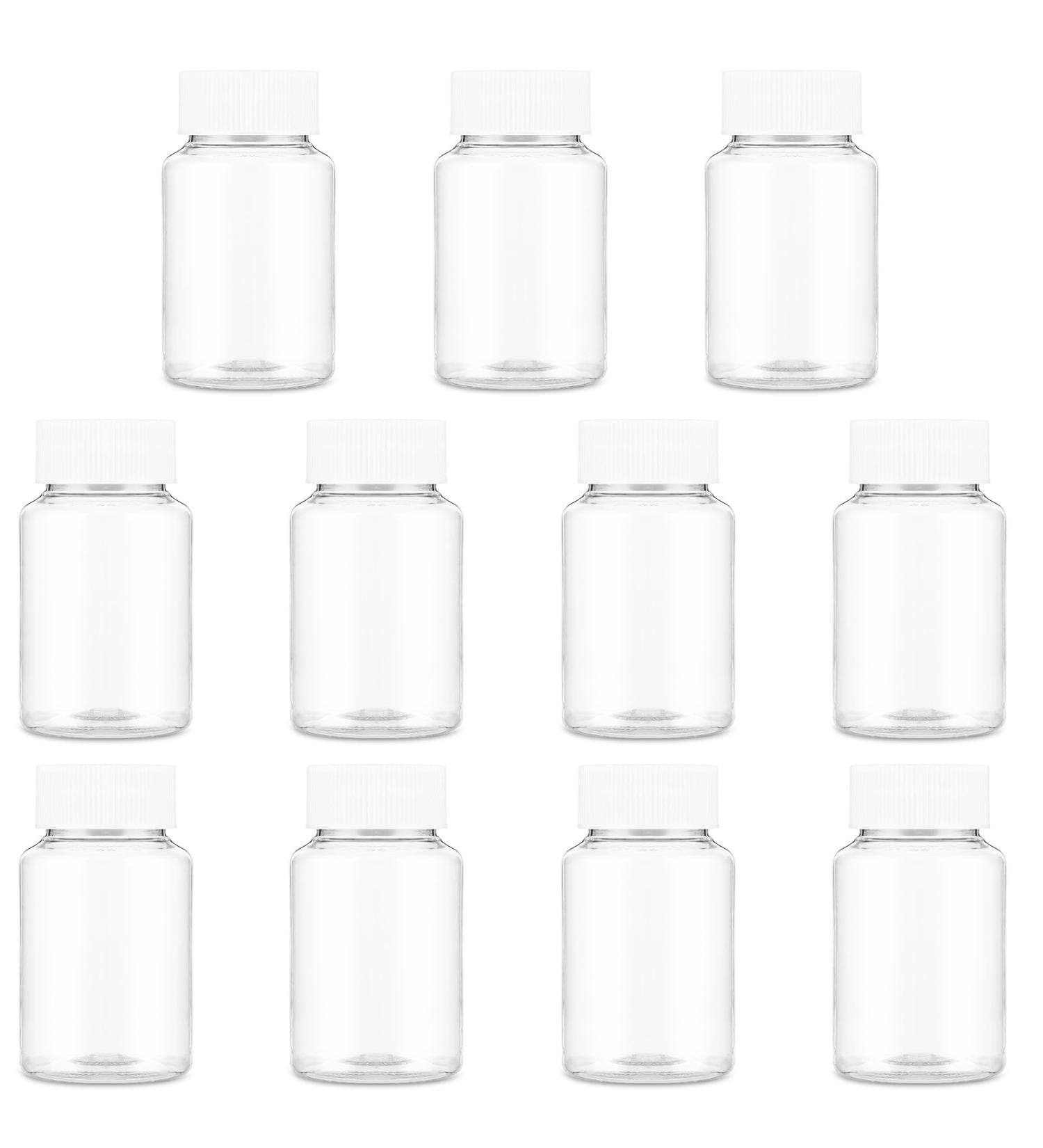 Buy Wllhyf 10-Piece Transparent 80ml Plastic Bottles | Refillable Tablet Vials & Storage Containers - International Shipping Available - Buy Online on GoSupps.com