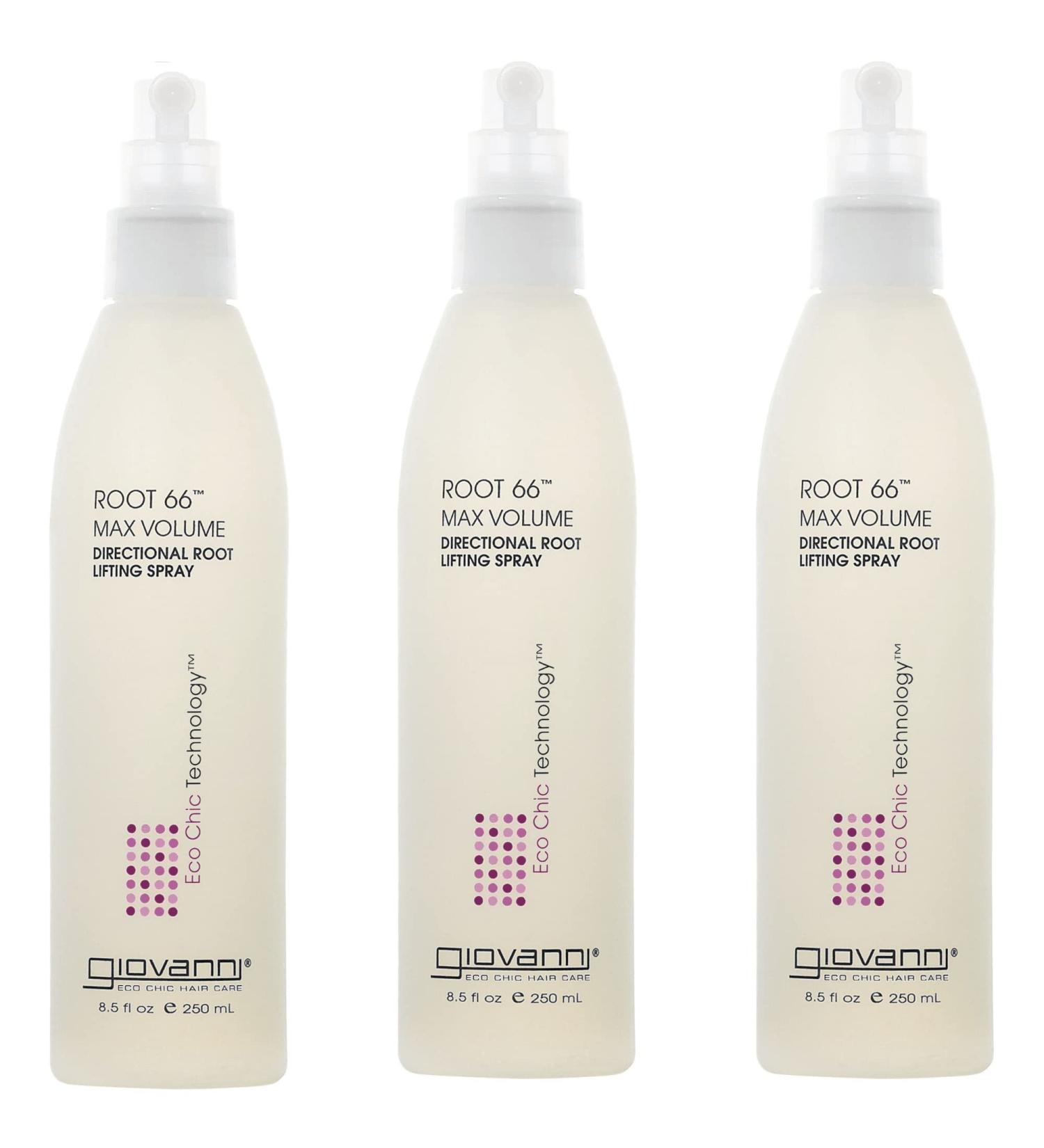 GIOVANNI Root 66 Max Volume Hair Root Lifting Spray 8.5 oz. (Pack of 3) - For Thin Fine Hair - No Parabens, Color Safe - Buy Online on GoSupps.com
