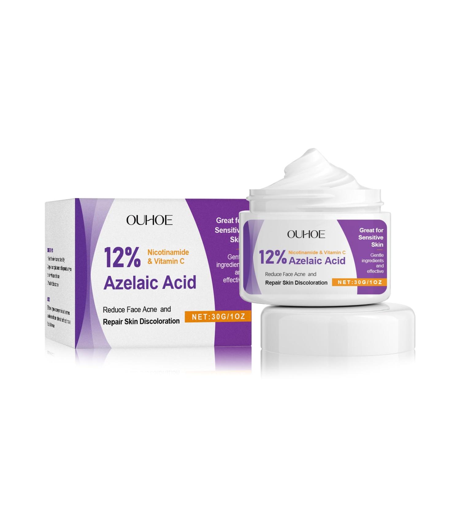 OLLZPJFPK Azelaic Acid Acne Care Cream Gentle Moisturizing Improve Facial Acne Brightening Hydrating Face Cream - Buy Online on GoSupps.com