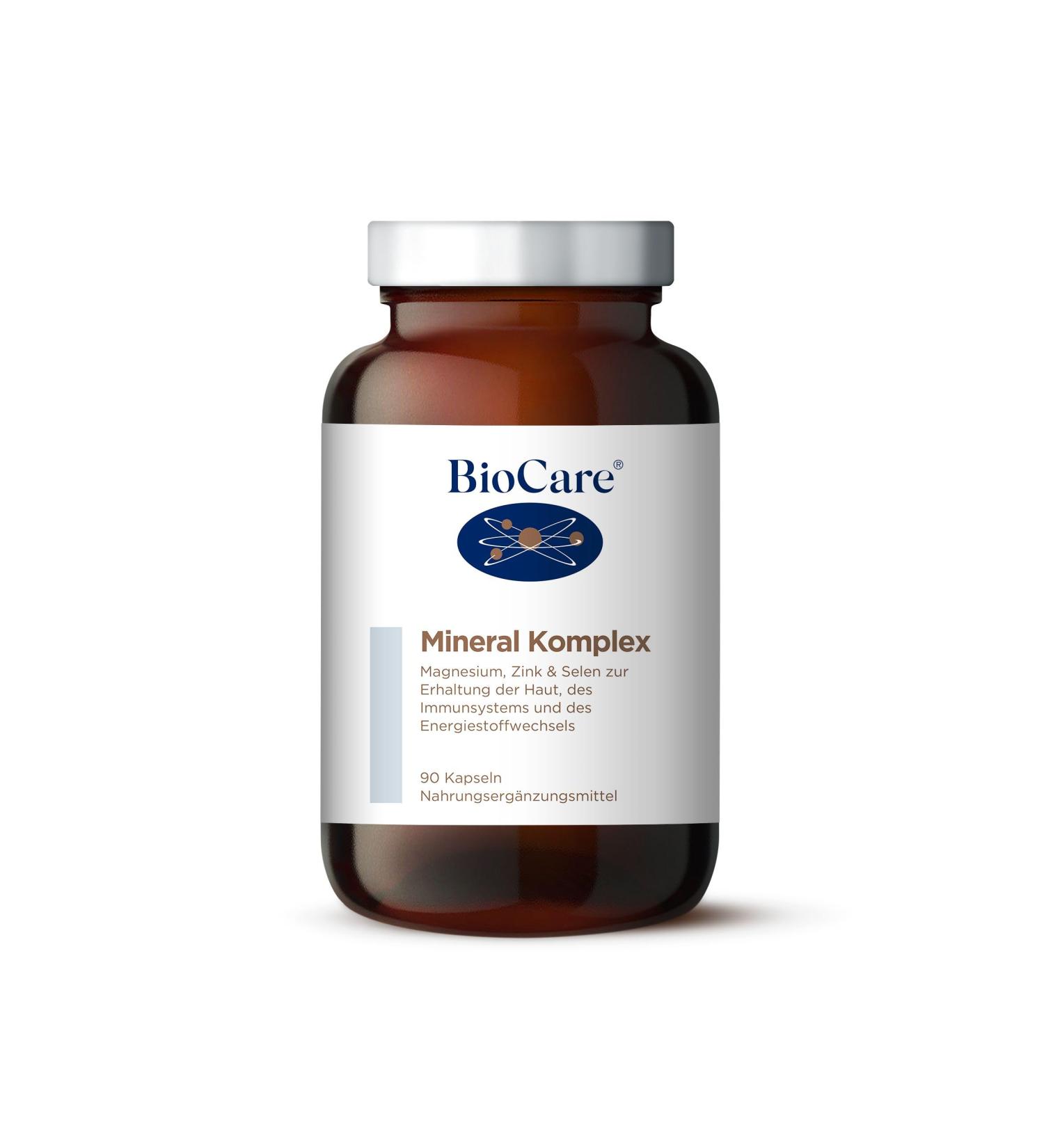 Biocare Mineral Complex - Magnesium Zinc & Selenium for Skin Immunity & Energy - 90 Capsules Dietary Supplements - Buy Online on GoSupps.com