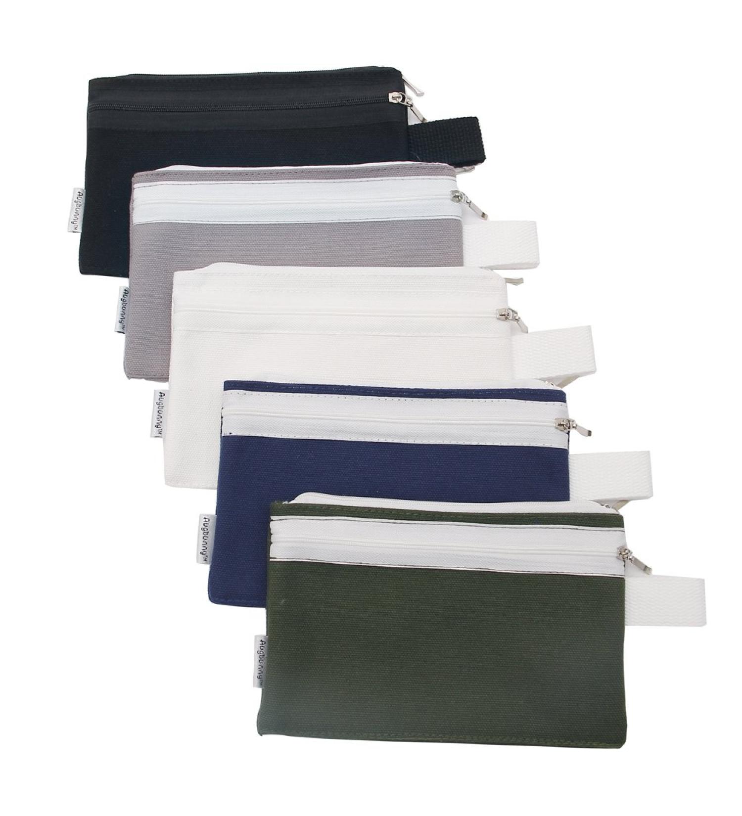 Augbunny 100% Cotton Cosmetic Bag - Canvas Zipper Pouch for Makeup Spring Folder Wallet & Phone - 454 ml - Buy Online on GoSupps.com