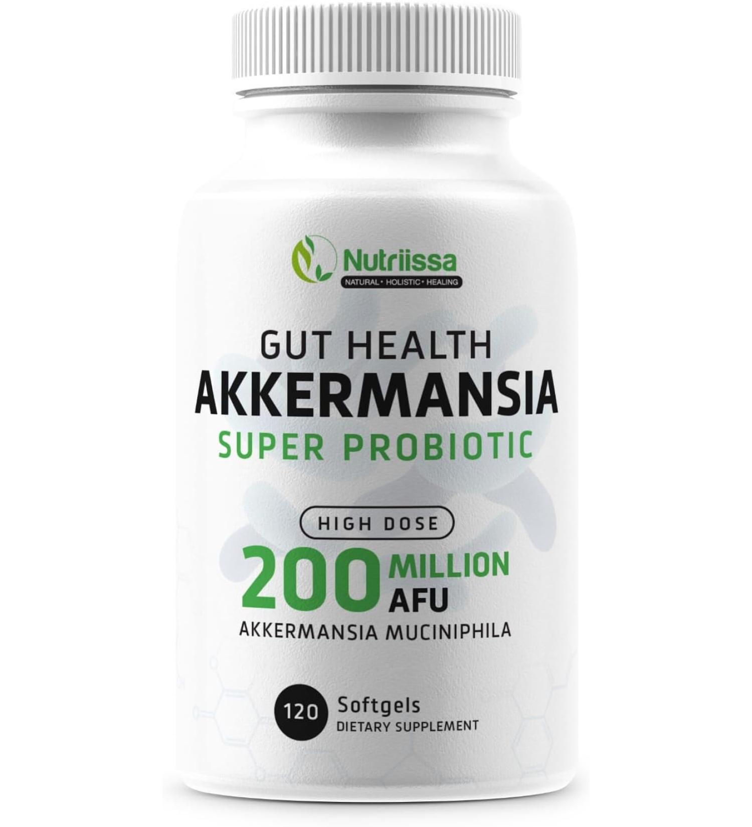 Akkermansia Probiotic Softgels - 200 Million AFU - Gut Health Support - 120 Count - Buy Online on GoSupps.com