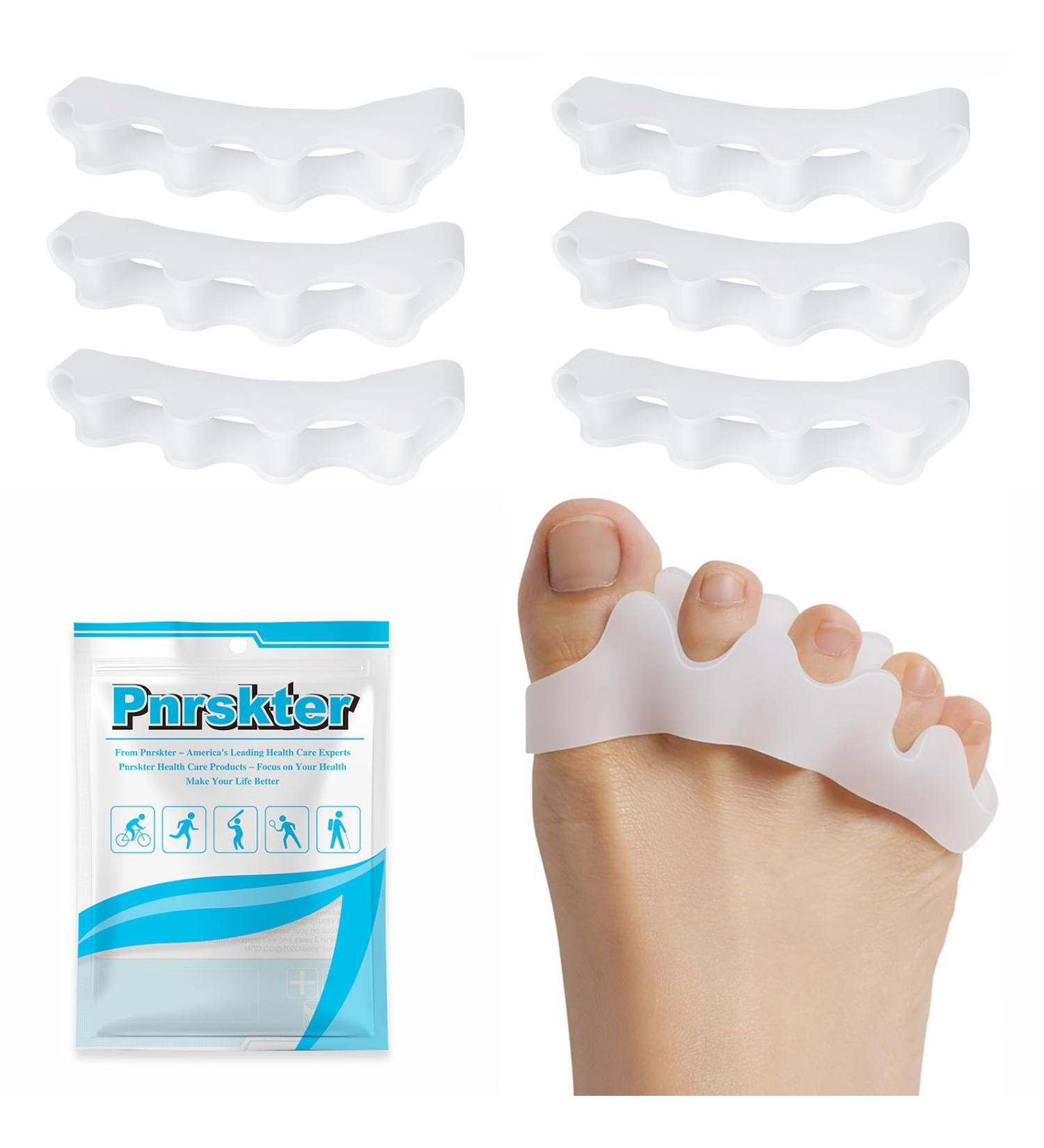 Medium-Footed Gel Toe Spreader & Cushion - 6PCs Forefoot Pads for Diabetic Feet Blisters & Pain Relief - Breathable & Comfortable - Buy Online on GoSupps.com
