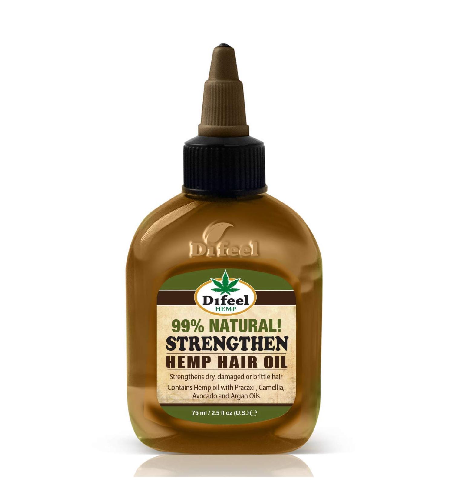 Difeel Hemp 99% Natural Hemp Hair Oil - Strengthen & Nourish | 2.5 oz | Shop Now for Healthier Hair Worldwide - Buy Online on GoSupps.com