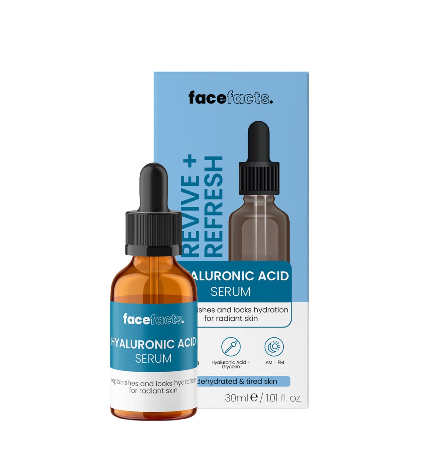 Face Facts Hyaluronic Acid Facial Serum | Revive + Refresh | 30ml