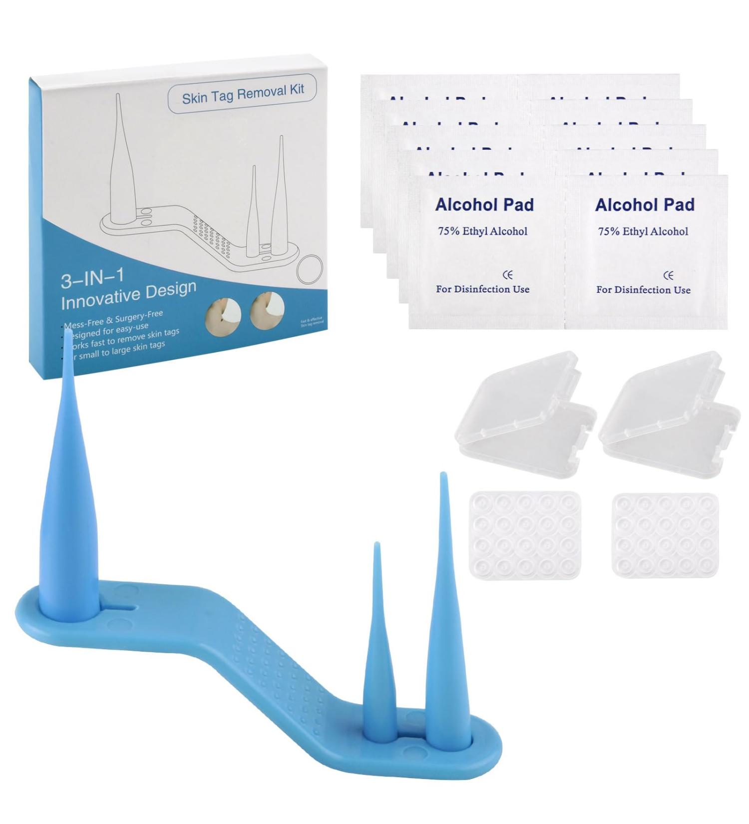 Vossot 3-in-1 Stem Warts Removal Kit | Fast & Effective Wart Treatment with 40 Skin Day Remover Patches | Fibroma & Mole Remover for Face & Neck - Buy Online on GoSupps.com