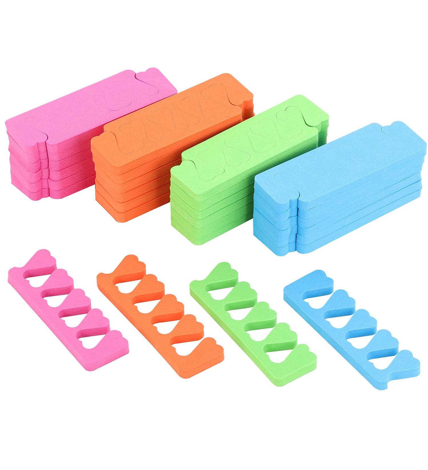 48pcs Sponge Toe Separators Pedicure Set | Premium Nail Art Tool Kit in 4 Fun Colors for Perfect Polishing - Shop Now - Buy Online on GoSupps.com