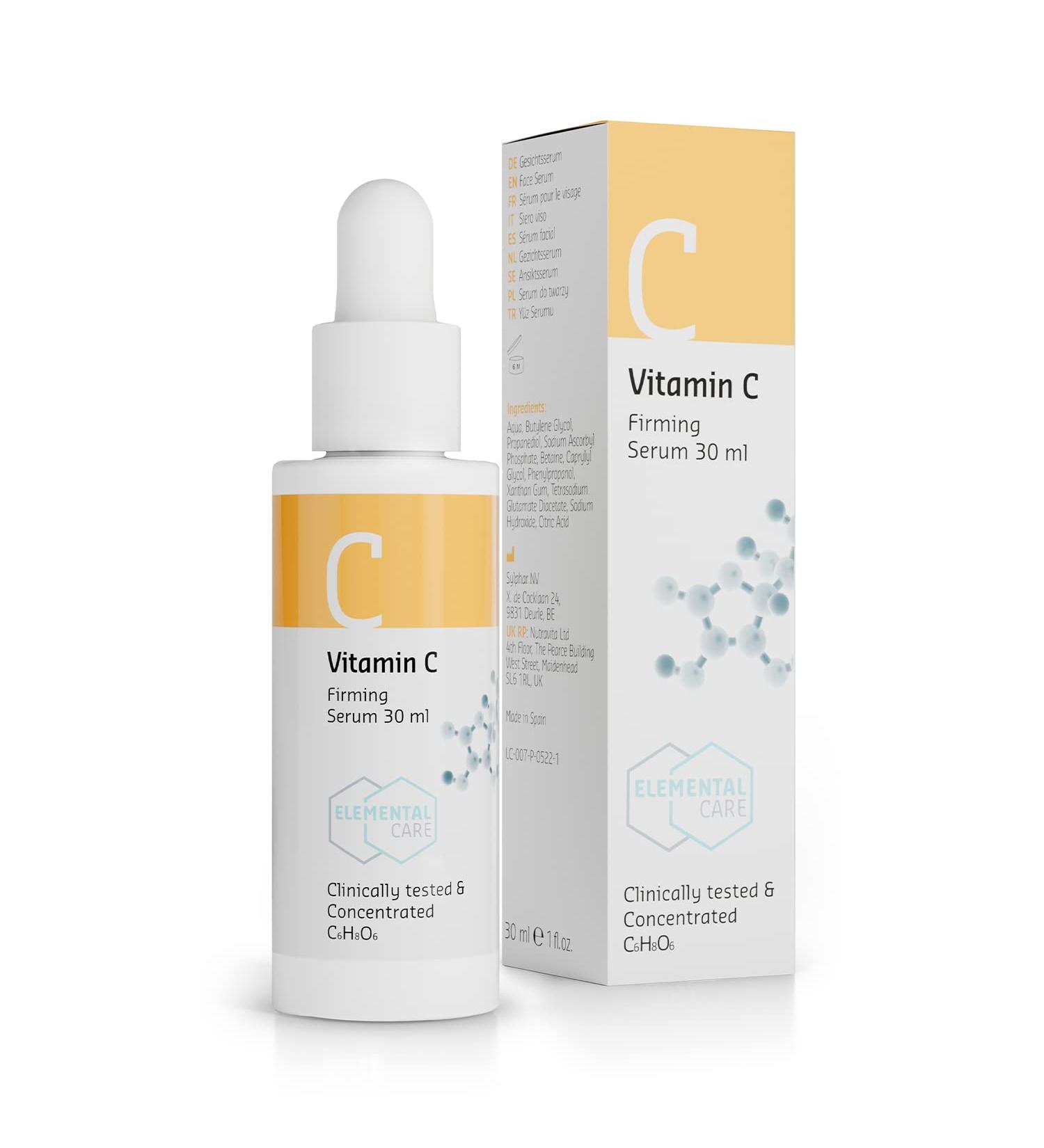 High-Dose Vitamin C Serum 30ml | Boost Skin Production by 57% | Reduce Pigment Stains & Double Tightness | Premium Facial Care - Buy Online on GoSupps.com