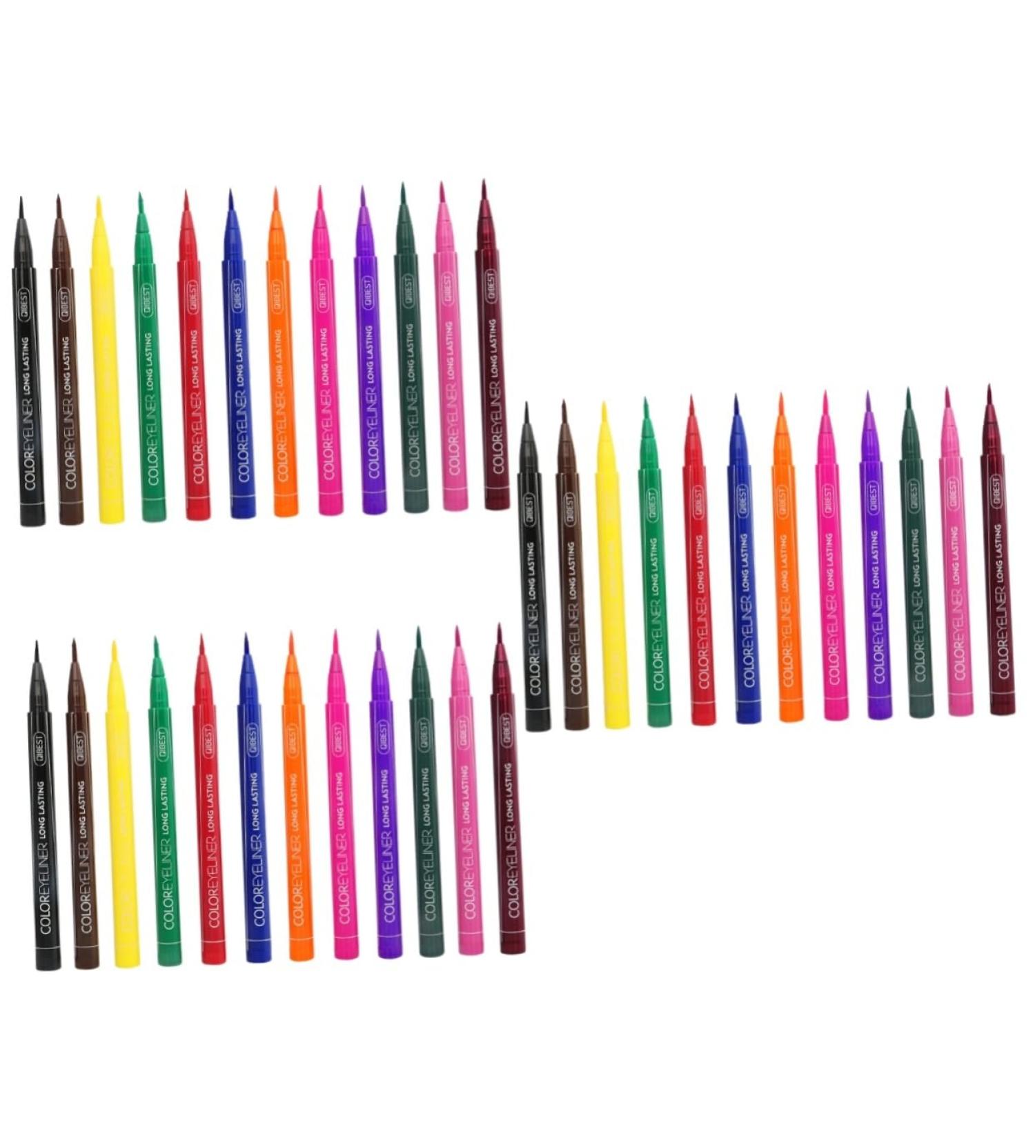 Beavorty 36 Pcs Eyeliner Pencil Women s Suits Colored Eyeliner Liquid Eyeliner Set Matte Makeup 1 count (Pack of 1) As Shownx3pcs - Buy Online on GoSupps.com