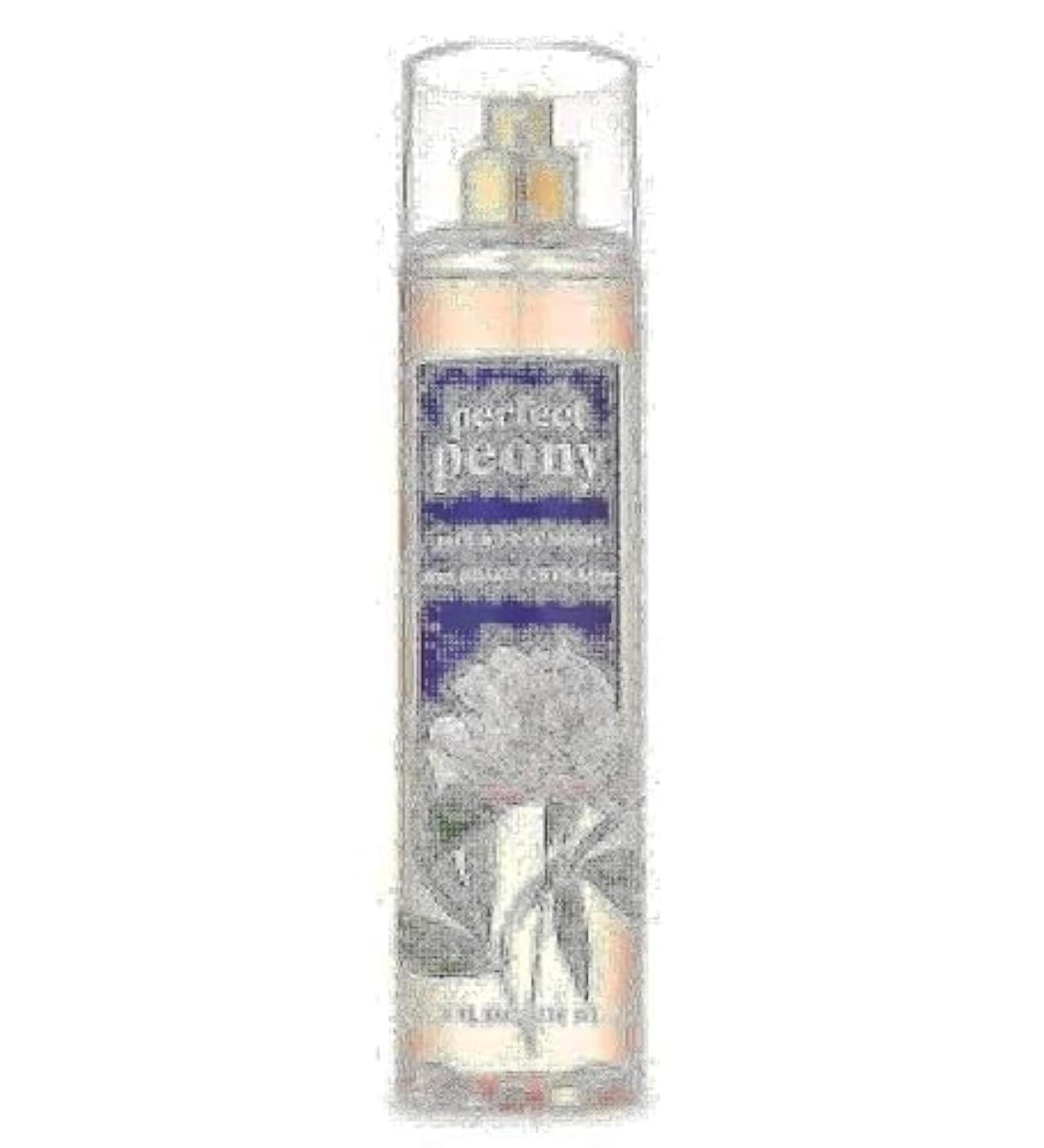 Bath and Body Works Perfect Peony Fine Fragrance Mist 8 Ounce Blue Pink Bottle 2020