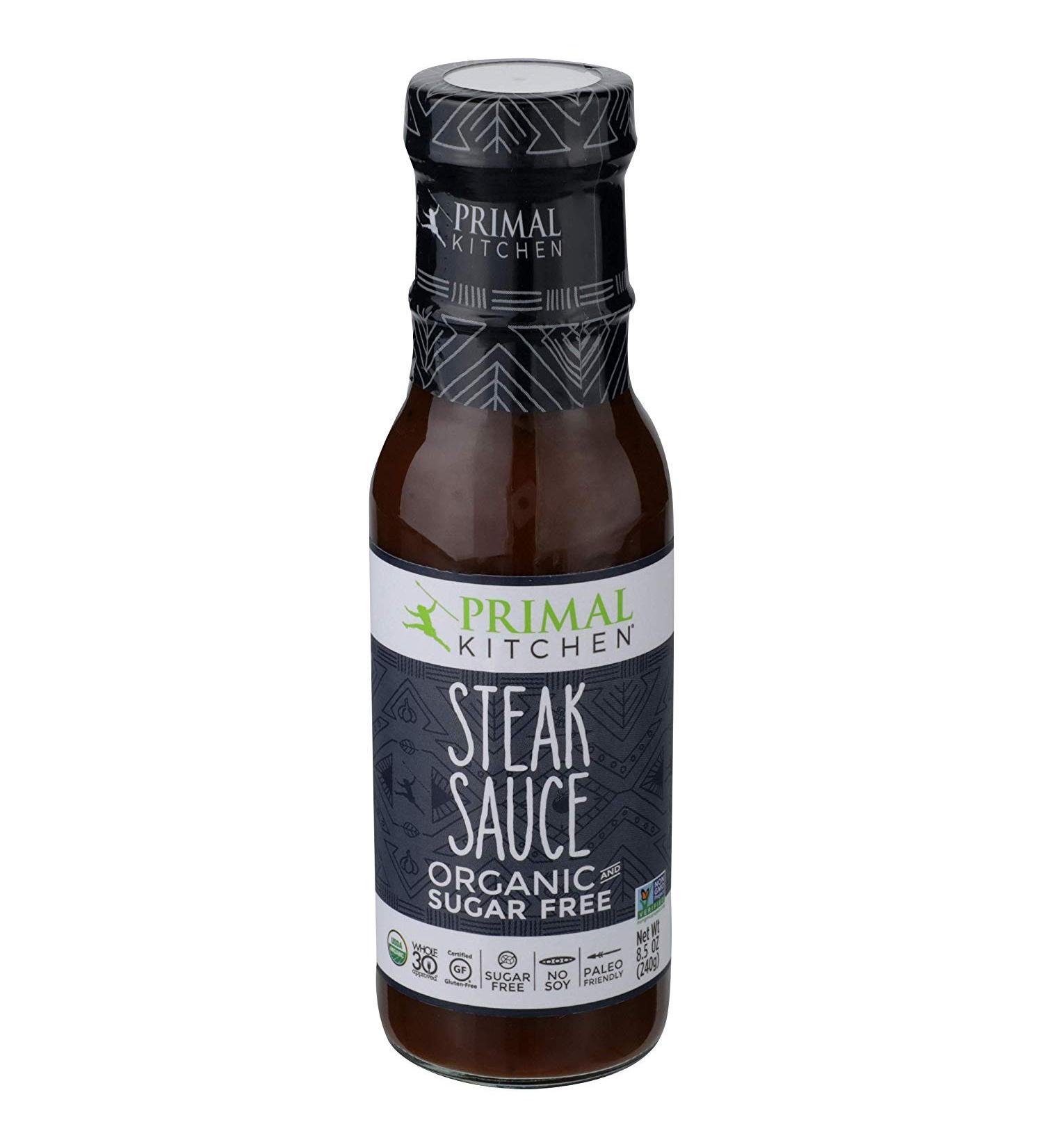 Primal Kitchen's Steak Sauce Organic and Sugar Free, 8 oz, Pack of 2