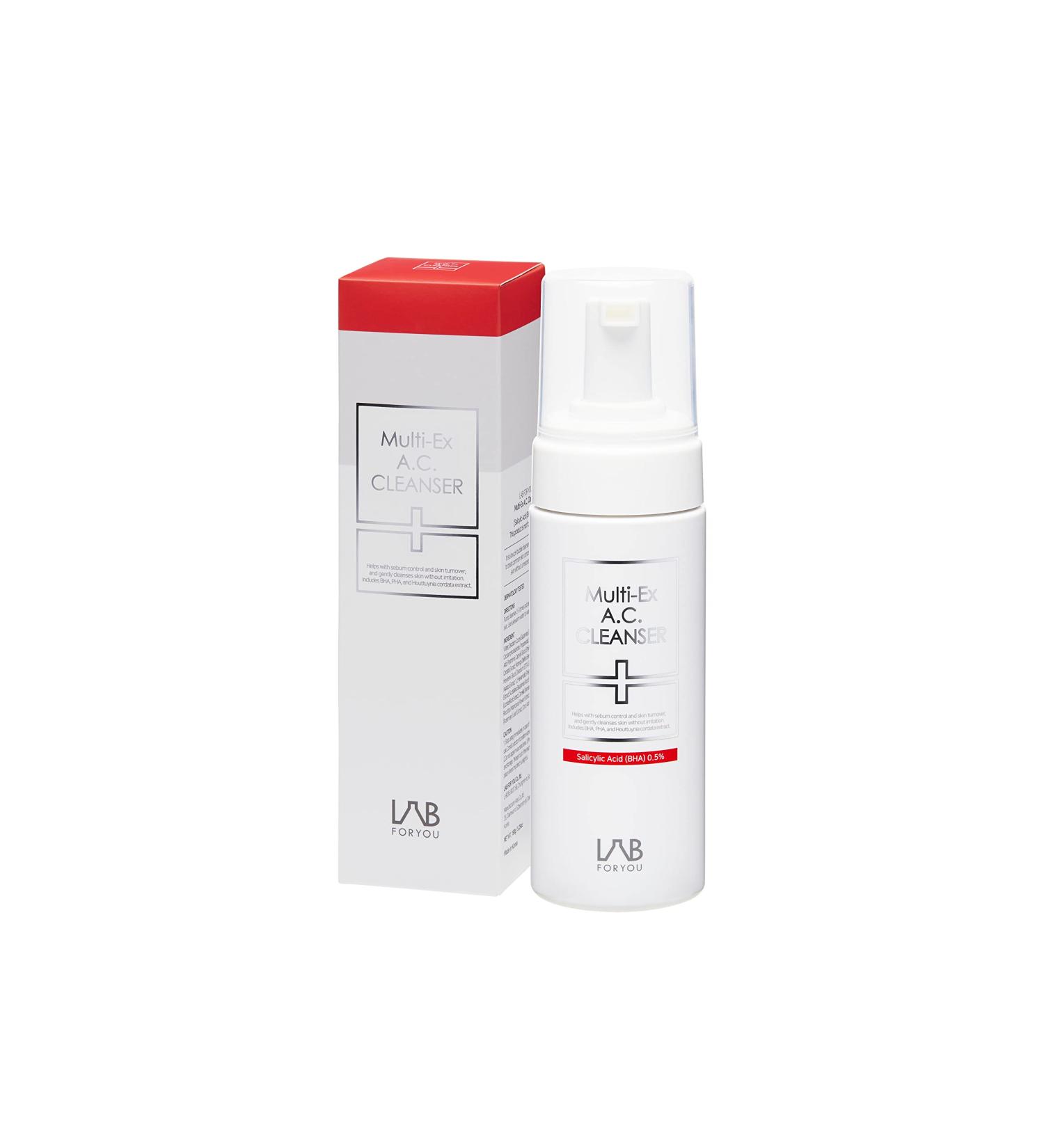 Lab for You Multi-Ex AC Cleanser | BHA 0.5% & PHA | Low pH Cleanser for Sensitive Skin | With Houttuynia Cordata & Salicylic Acid - Buy Online on GoSupps.com