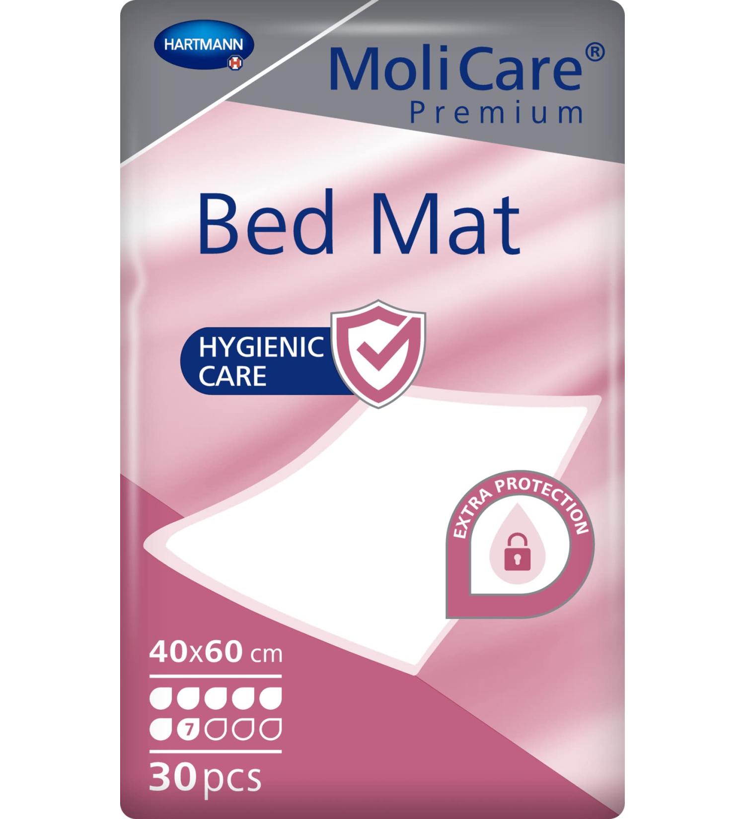 Molicare Premium Bed Mats - 40x60 cm 7 Drops Absorbent Bed Protection (30 Pieces) - Buy Online on GoSupps.com