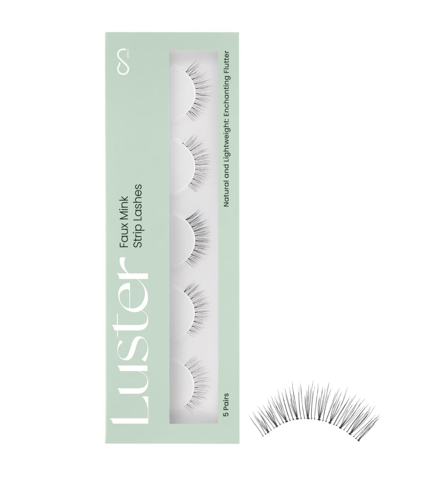 Cashmeren Faux Mink Strip Lashes - DIY Individual Fake Eyelashes | Natural Waterproof & Reusable | 5 Pairs for Everyday Elegance - Buy Online on GoSupps.com