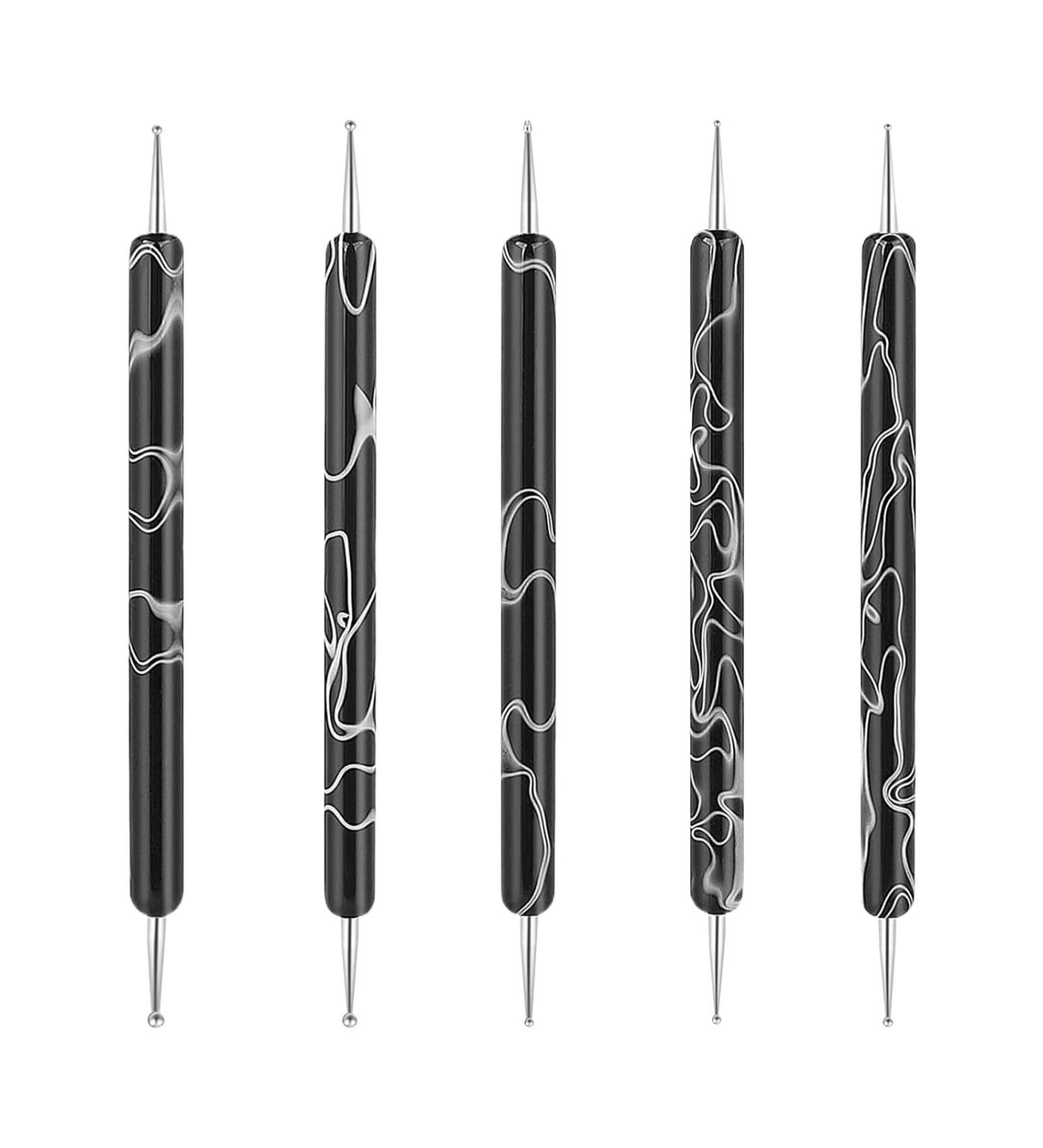 Tools Nail Liner Brush Dotting Pen - Double Ended Multifunctional Nail Brushes Miniature Painting Brushes Nail Liner Brush Dotting Pen Black - Buy Online on GoSupps.com