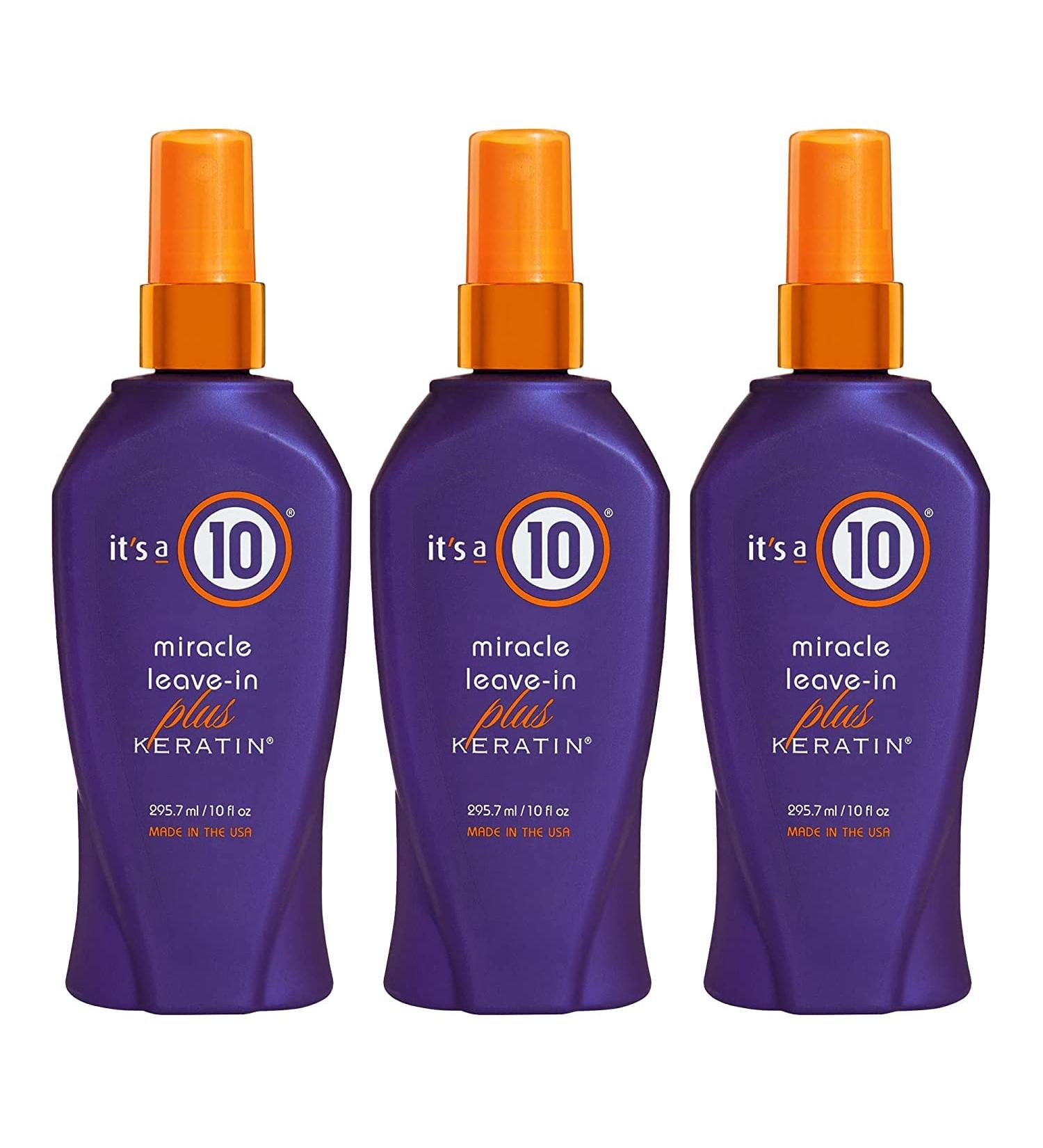 It's a 10 Haircare Miracle Leave-In Conditioner Spray w/Keratin - 10 oz. - 3ct 10 Fl Oz (Pack of 3)