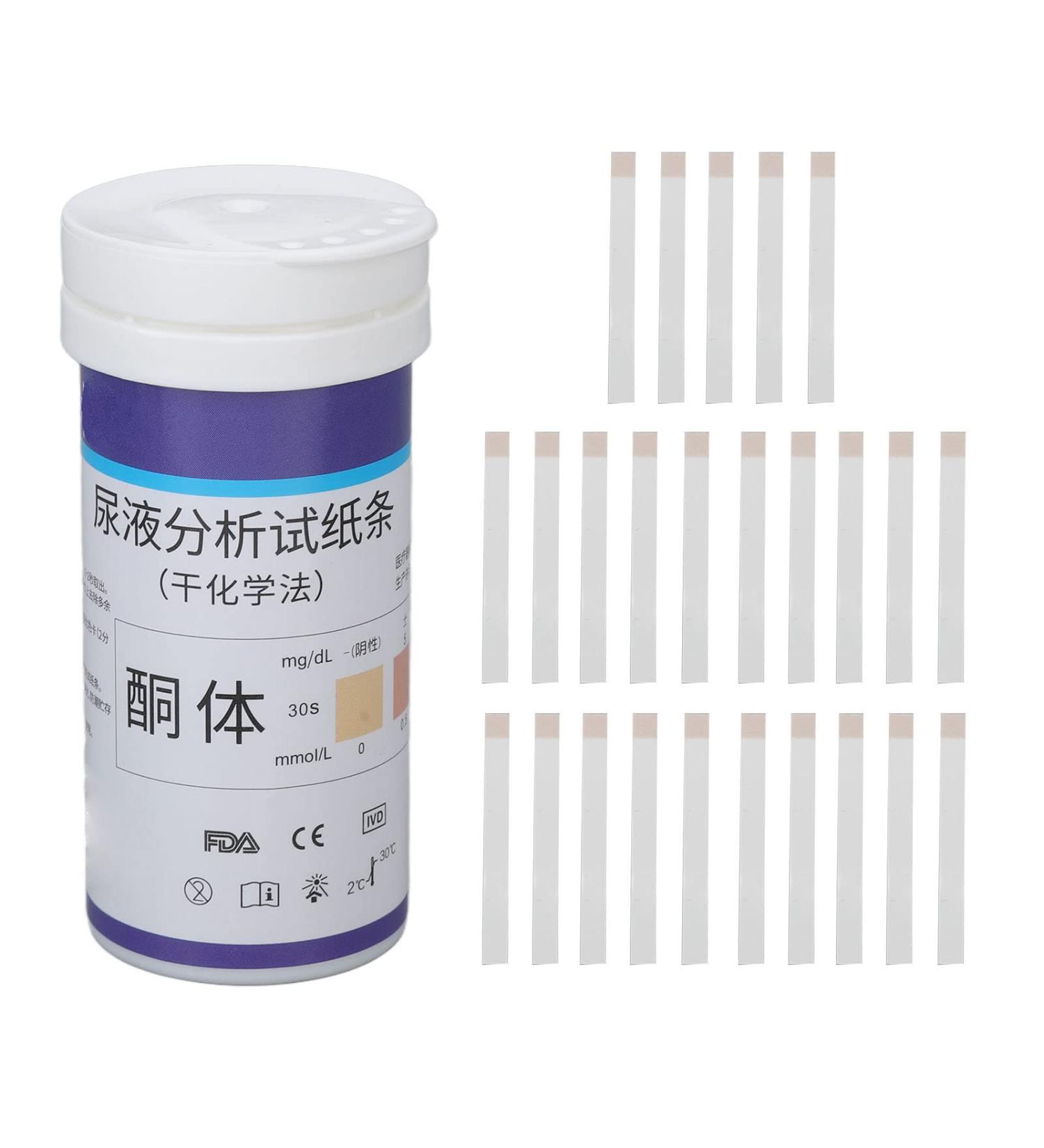 25 Ketone Urine Test Strips for Accurate & High Sensitivity Urinalysis - Monitor Ketosis Dieting, Fat Loss & Fitness - Buy Online on GoSupps.com