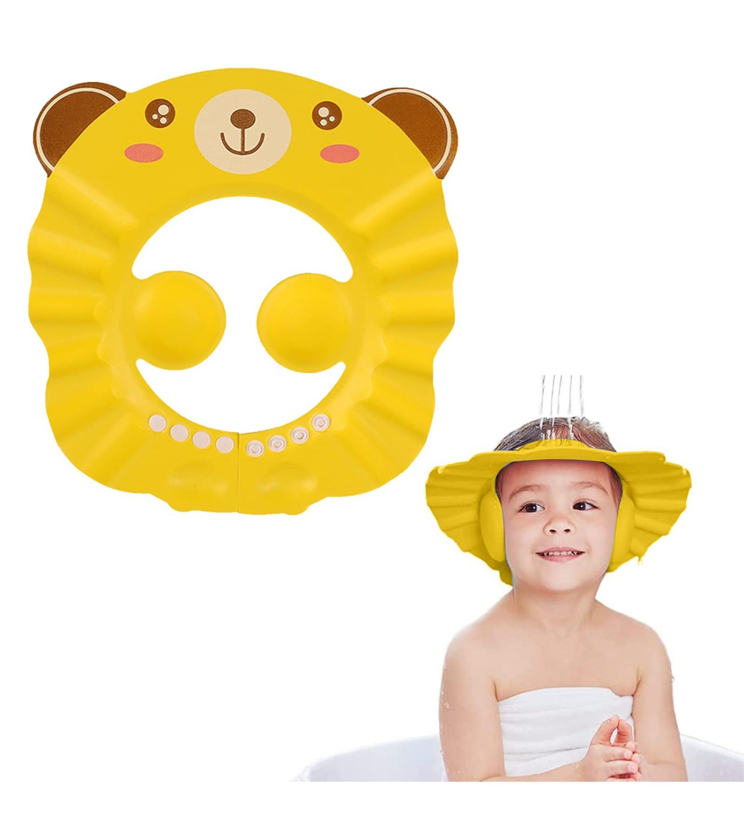 Adjustable Kid Shampoo Cap with Ear Protection - Baby Shower Hat for Hair Washing, Shield for Eyes, Ear, and Face - Toddlers, Kids, Infants - Buy Online on GoSupps.com