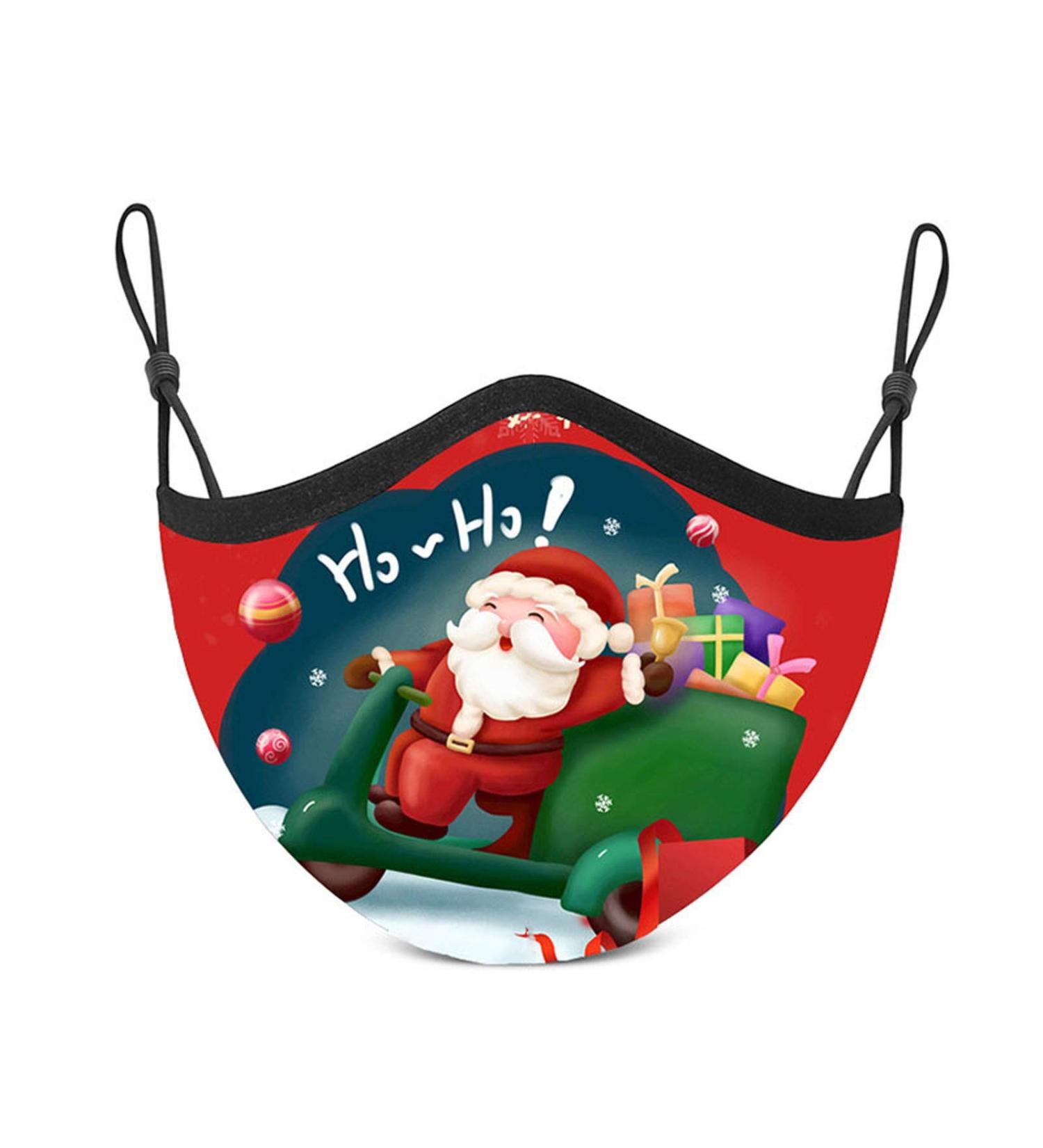 Riou Christmas Face Mask - Washable & Breathable Fabric for Adults | Festive Motif Mouth & Nose Protection - Buy Online on GoSupps.com