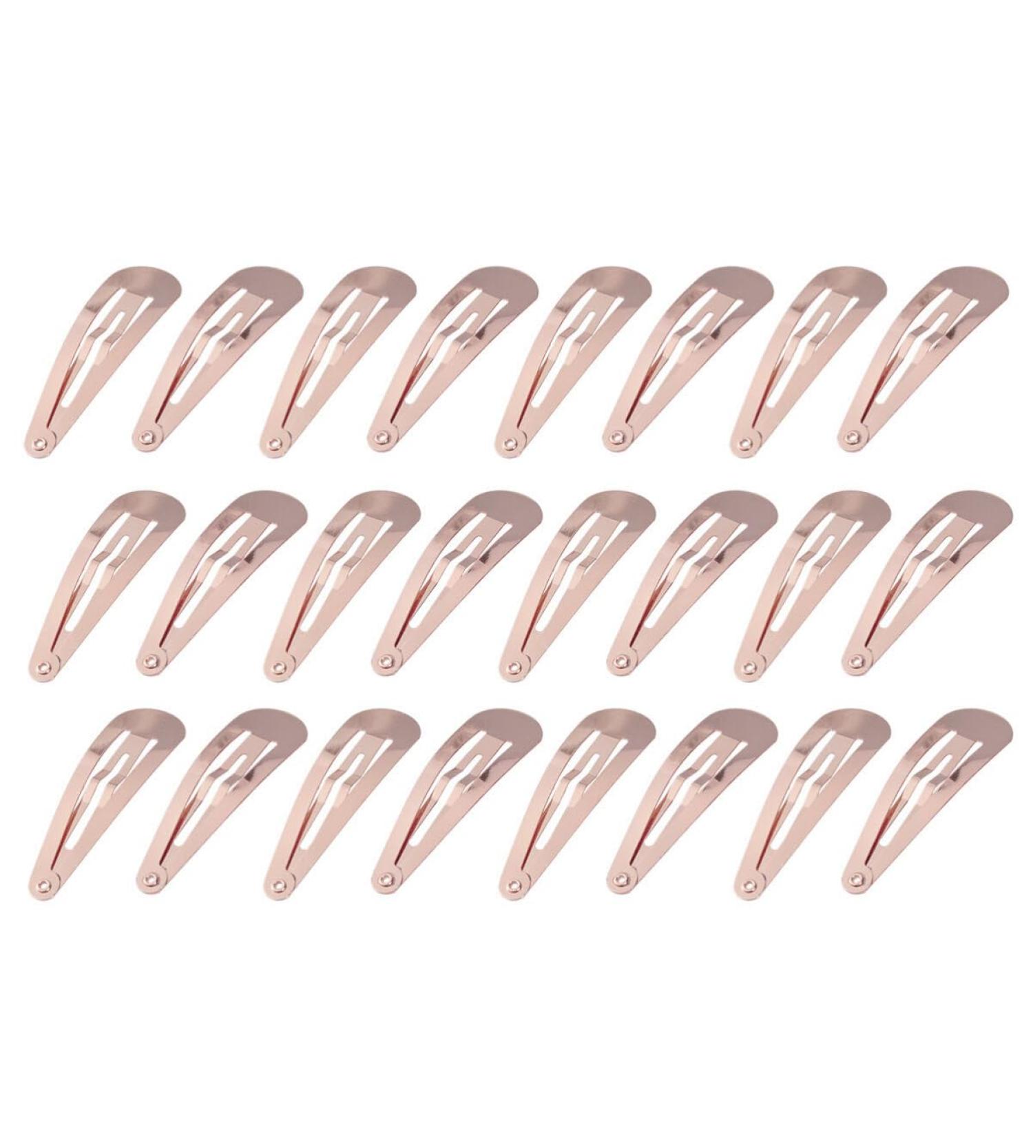 50Pack Hair Barrettes Hair Clips No Slip Metal Hair Snap Clips for Girls and Women 2 Inch/ 50mm (Rose Gold) - Buy Online on GoSupps.com