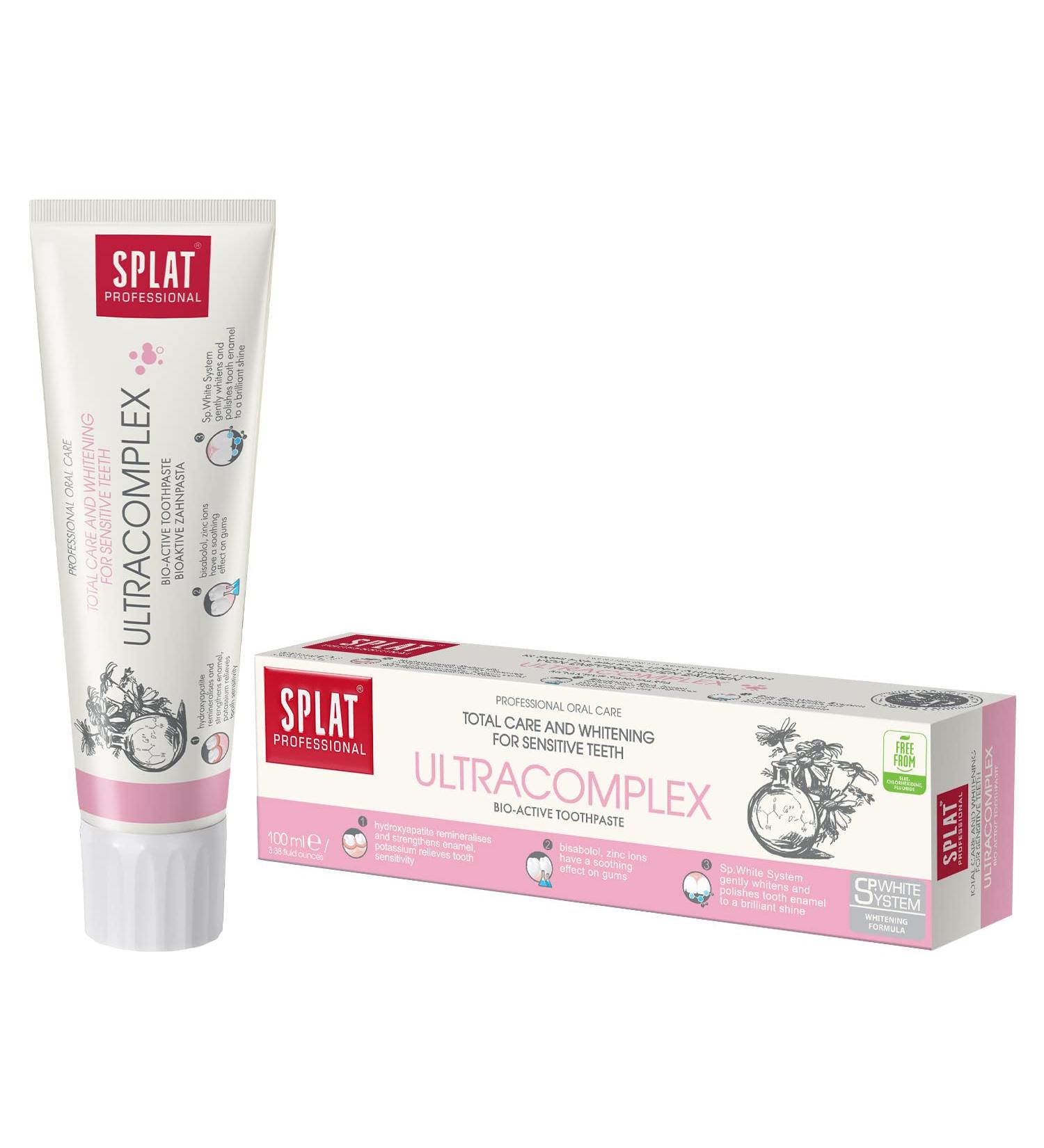 Splat Professional Series Ultracomplex Toothpaste for Sensitive Teeth - Comprehensive Care & Whitening - Buy Online on GoSupps.com