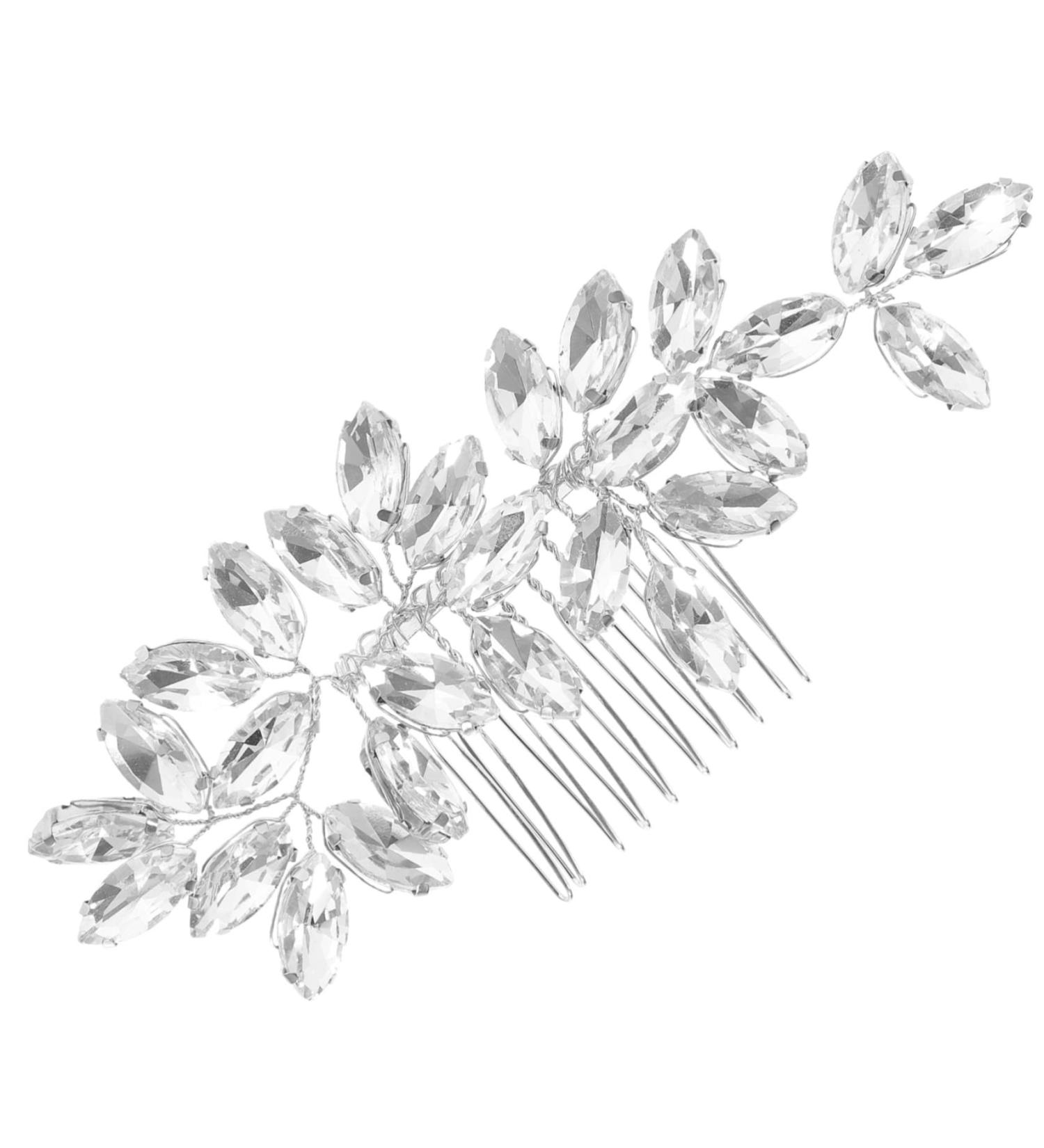 Housoutil Crystal Hair Accessories Hair Clip Hair Barrettes Wedding Decor Tiara Wedding Hair Accessories Hair Pin Rhinestone Bobby Pins Rhinestone Hair Comb Headgear Zinc Alloy Gem Bride - Buy Online on GoSupps.com