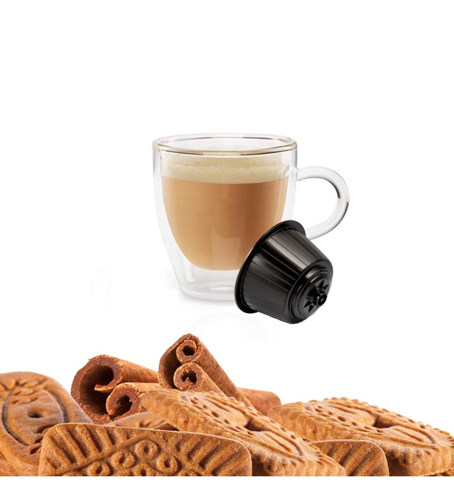 KICKKICK 16 Soluble Speculoos Coffee Capsules Cappuccino Biscuit and Cinnamon - Compatible with Nescaf Dolce Gusto - Buy Online on GoSupps.com
