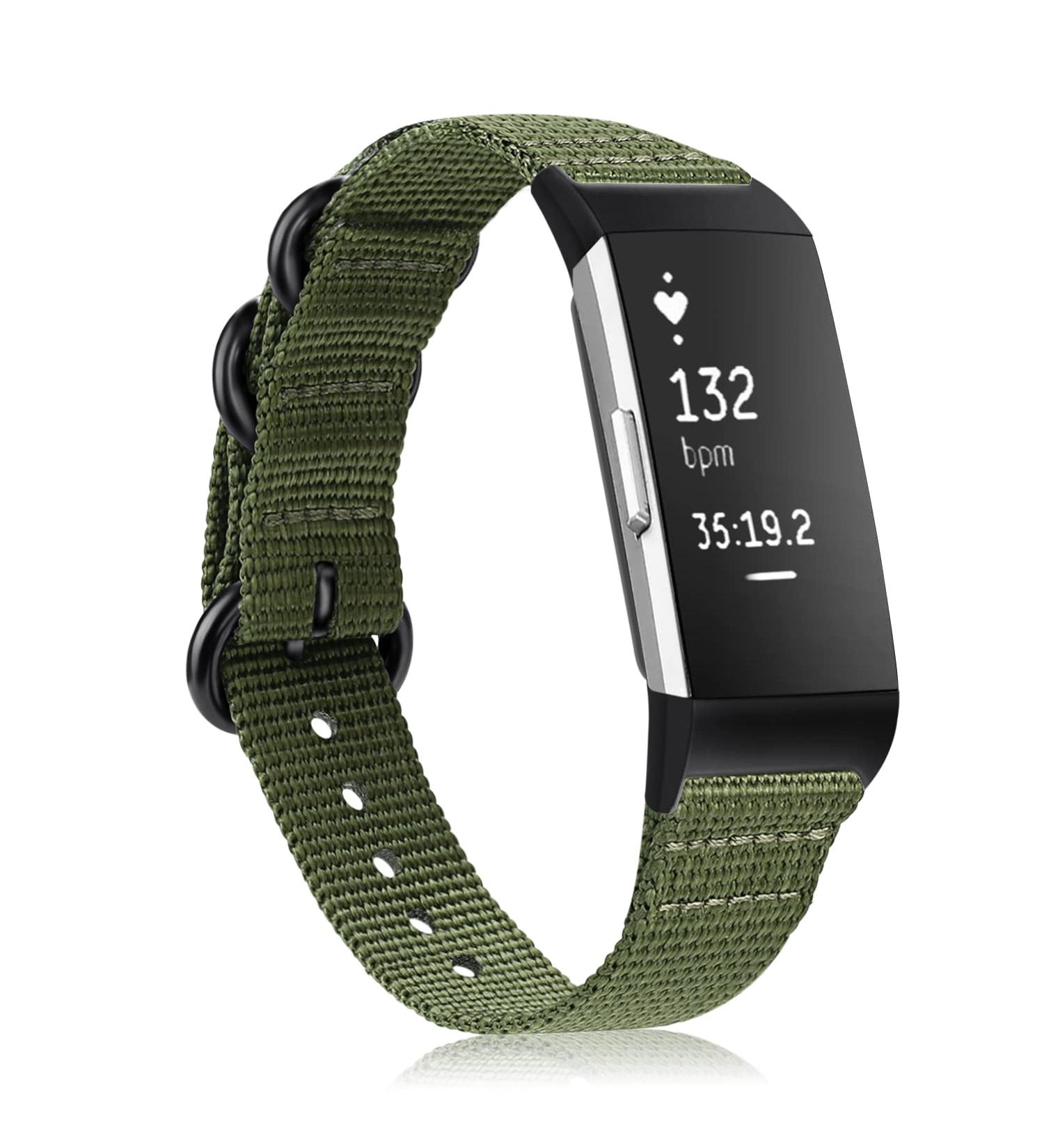 Fintie Band Compatible with Fitbit Charge 2  Soft Woven Nylon Sport Replacement Strap Wrist Bands Compatible with Fitbit Charge 2 HR Smart Fitness Tracker Olive - Buy Online on GoSupps.com