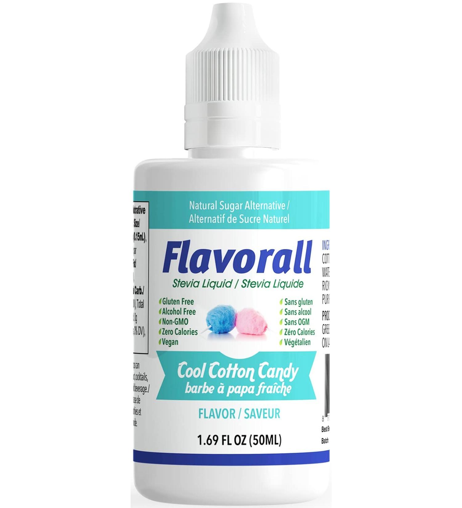 Greeniche Natural Flavorall Liquid Flavoured Stevia - Cool Cotton Candy 50ml - Buy Online on GoSupps.com