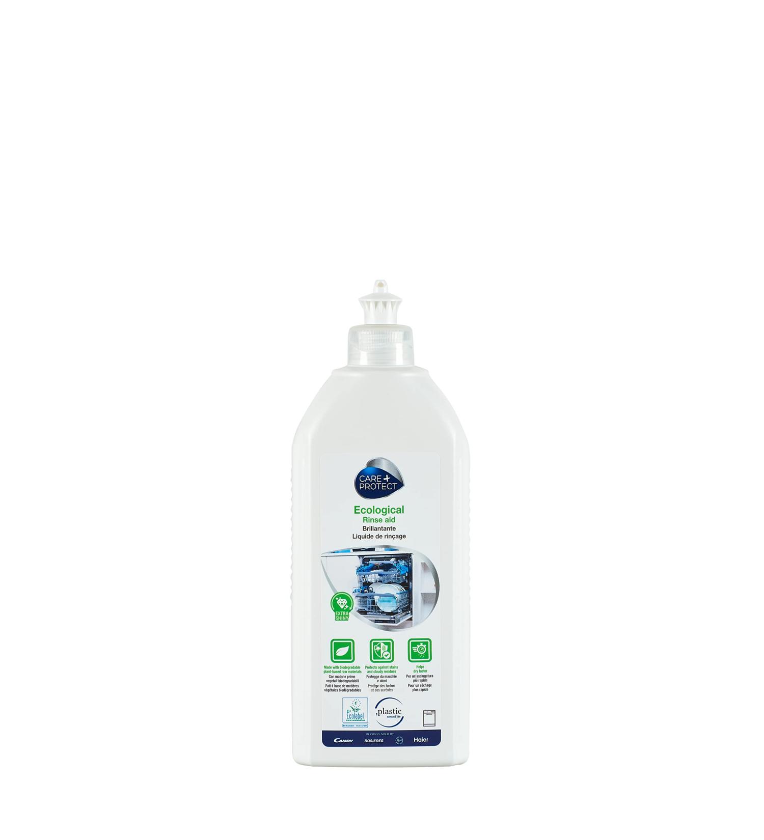 Care + Protect Eco Rinse Aid 500ml - Hypoallergenic, Dye and Phosphate-Free - Buy Online on GoSupps.com