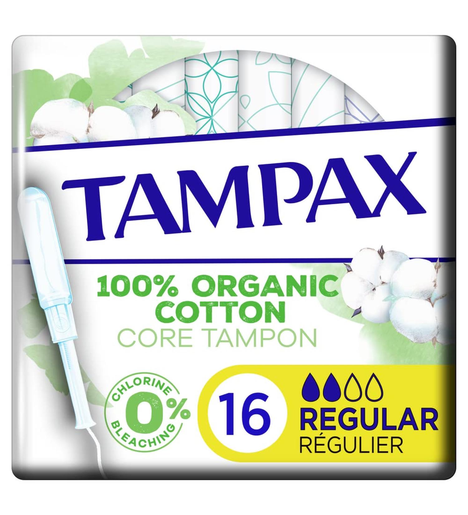 Tampax Cotton Tampons with Applicators - Regular 16 Pack | Eco-Friendly Feminine Products for International Shipping - Buy Online on GoSupps.com
