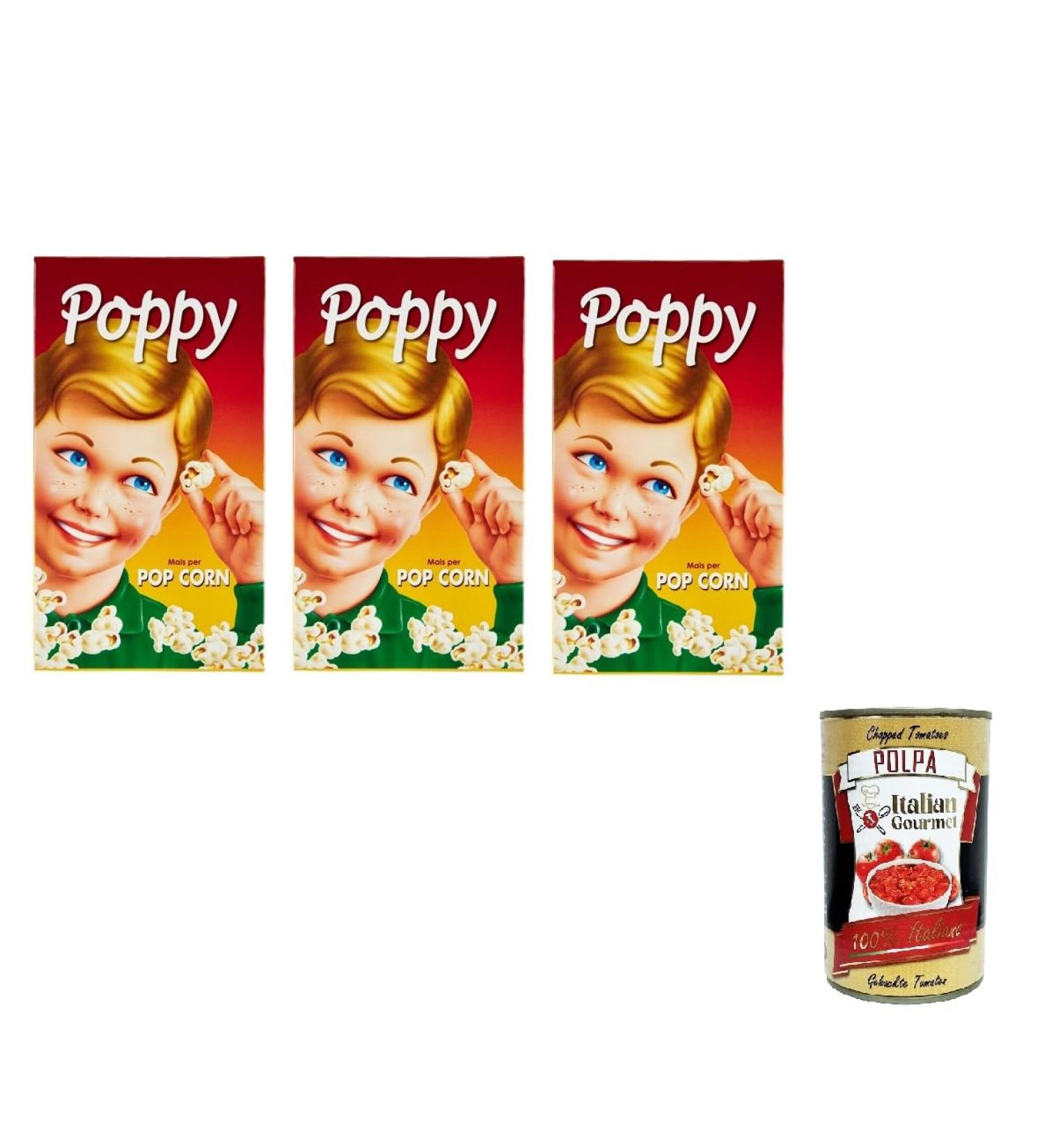 Select POPPY Lot de 3 pots de ma s pop-corn 250 g + polpa Italian Gourmet 400 g - Buy Online on GoSupps.com