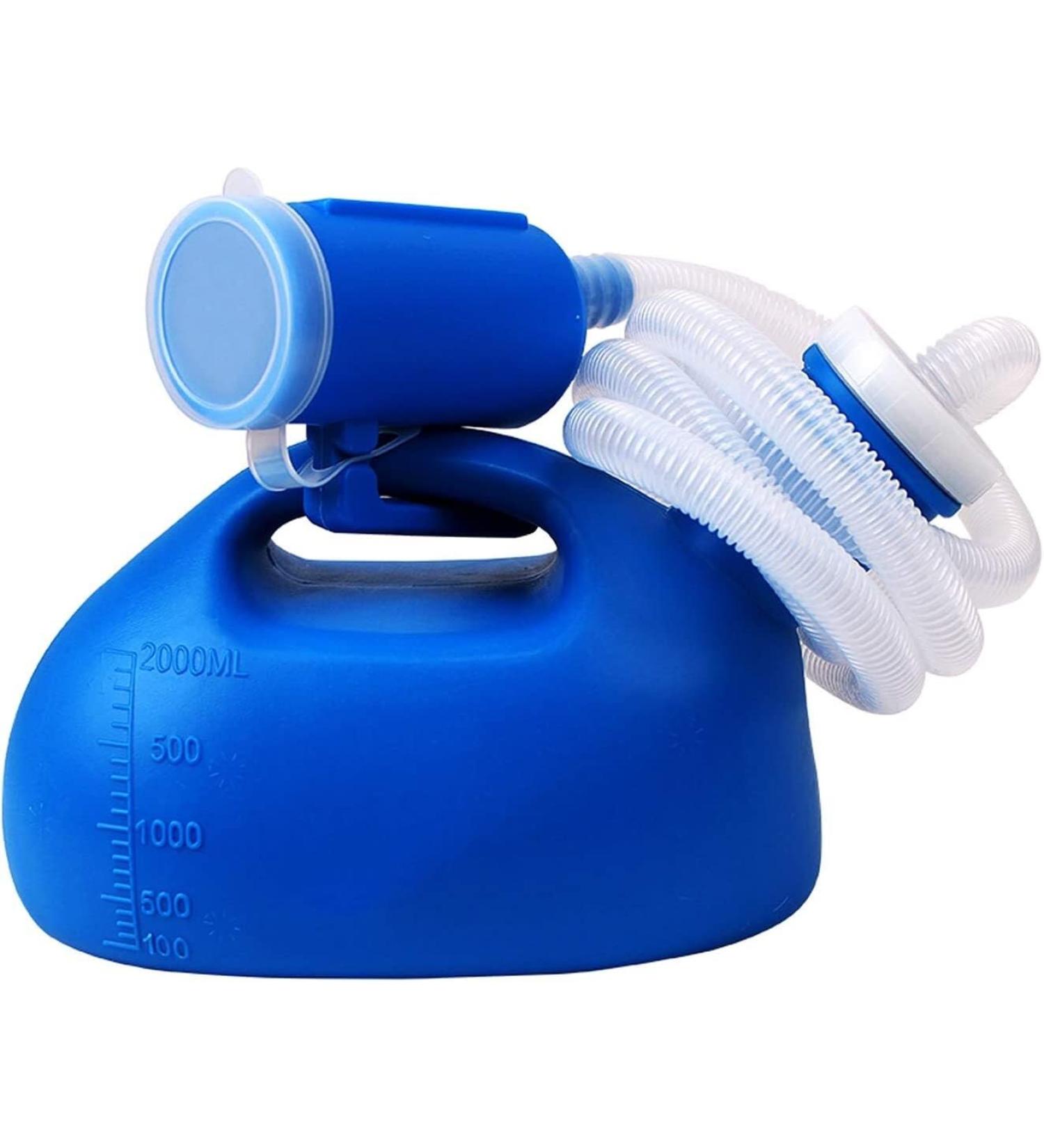 Potty Urine Bottles for Men Portable Potty Pee Bottle 2000ML for Men's Urinal Home Camping Car Travel with 1.6m Long Tube - Buy Online on GoSupps.com