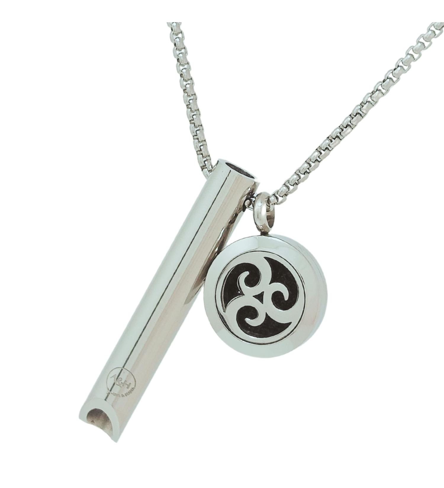 ANA & HANA Mindful Breathing Necklace | Essential Oil Diffuser Pendant for Anxiety Relief Stress Reduction Meditation Aromatherapy & Better Sleep - International Shipping Available - Buy Online on GoSupps.com