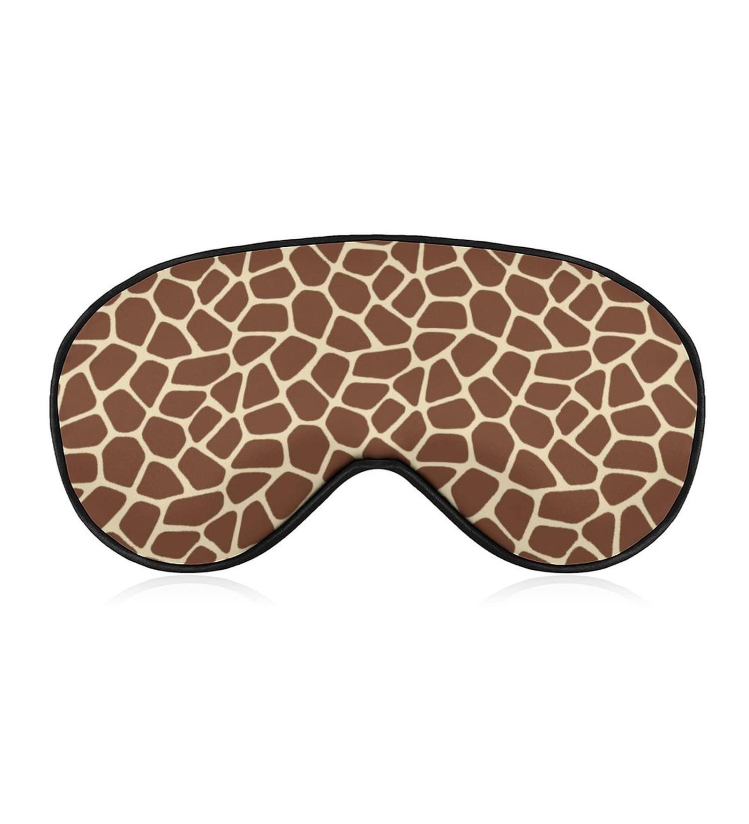 Shop Giraffe Wild Animal Skin Print Sleep Mask for Women - Adjustable Eye Shades with Elastic Strap | International Shipping - Buy Online on GoSupps.com