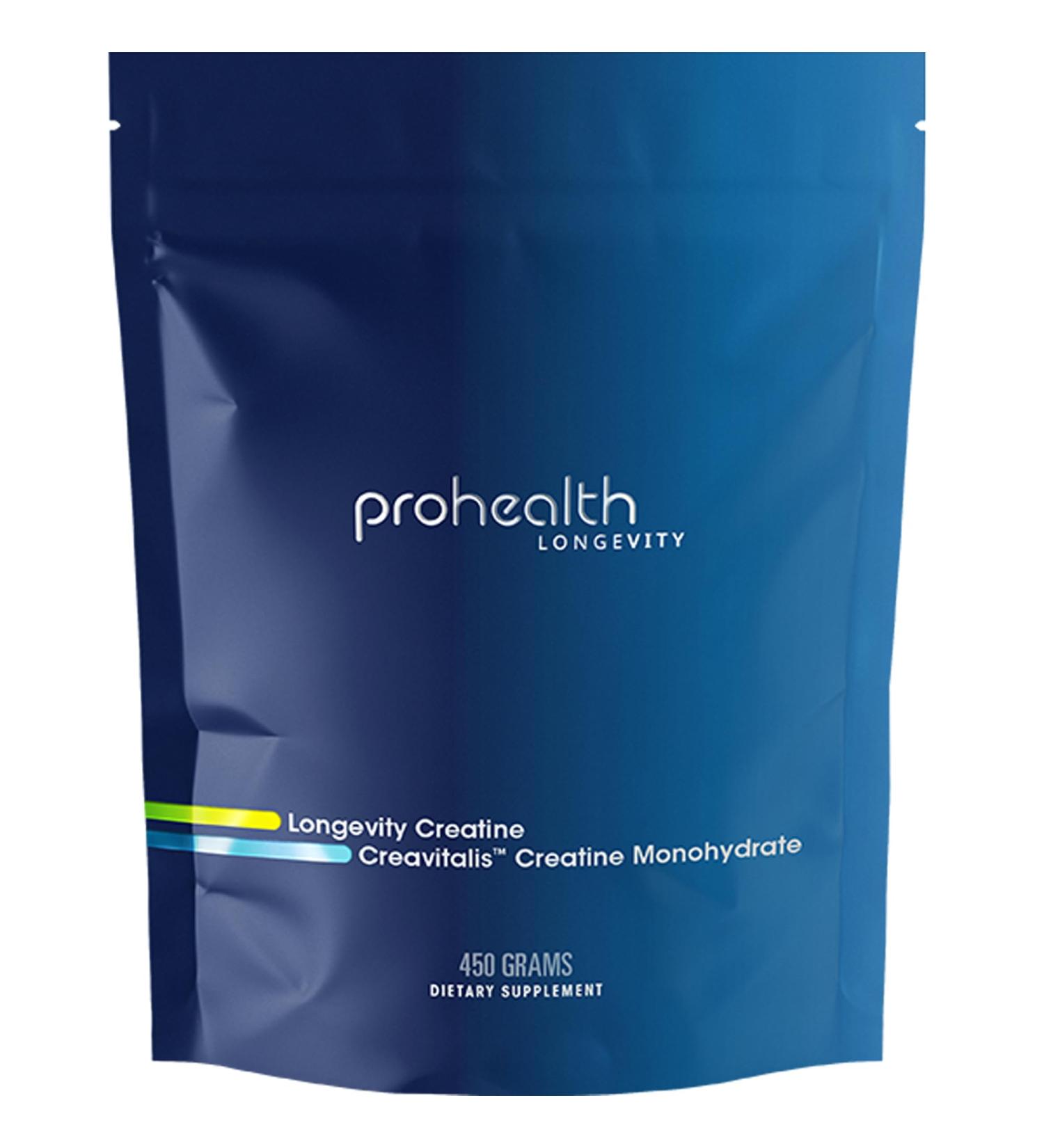 ProHealth Longevity Micronized Creatine - Pharmaceutical Grade for Muscle Growth & Brain Support | 90 Servings 5g/Serving - Buy Online on GoSupps.com