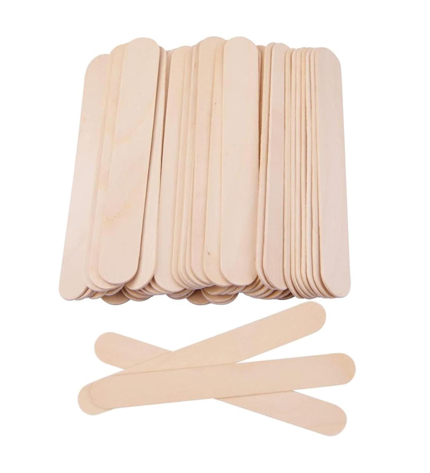 50 Pack Wooden Spatulas for Hair Removal | Waxing Spatula Wooden Wax Sticks & Small Wax Applicators - Buy Online on GoSupps.com