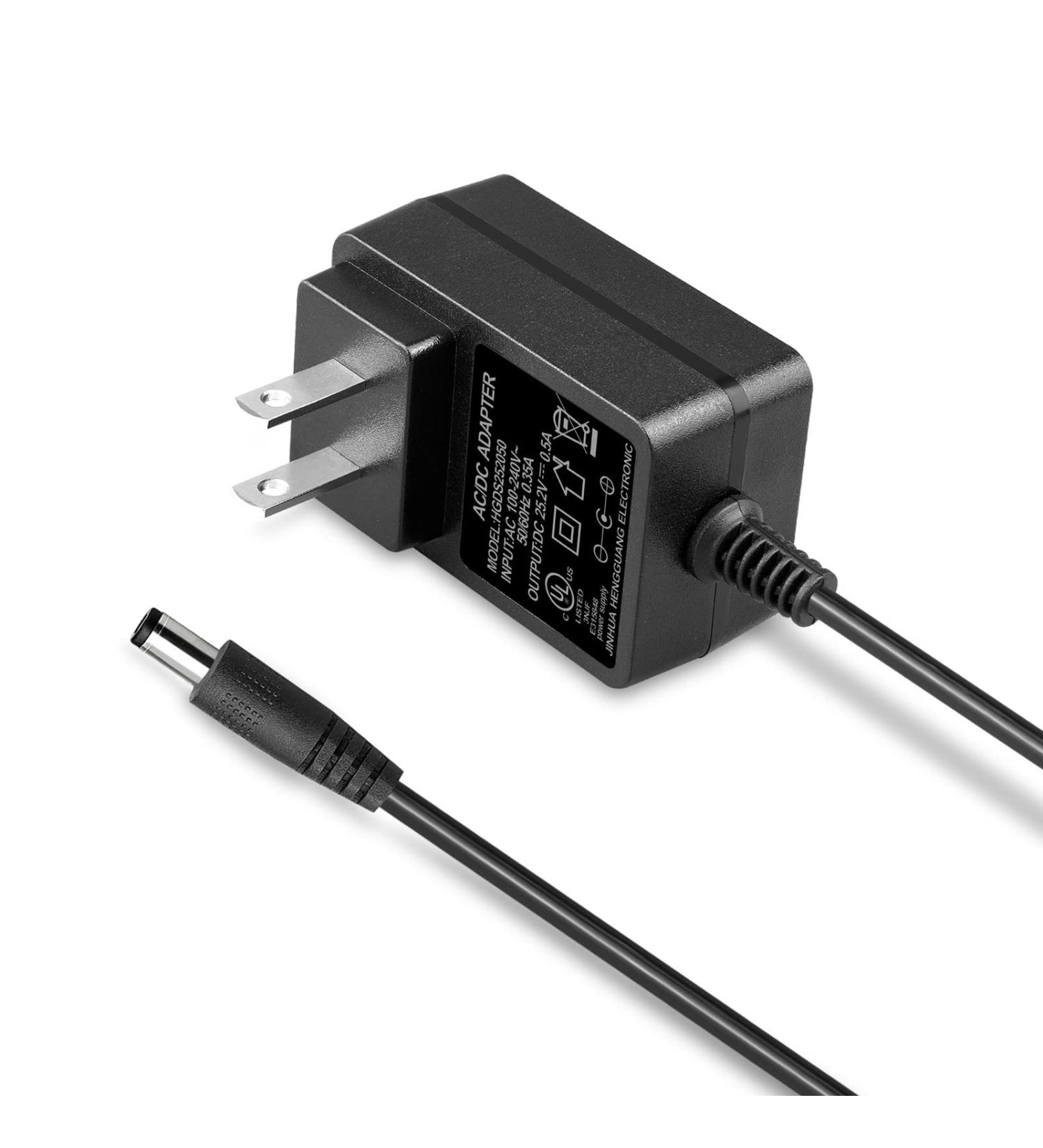 24V/25V Massage Gun Charger Adapter | Deep Tissue Massager Power Cord | AC/DC Charger for Fascia Gun (Not for 12V/16.8V Models) - Buy Online on GoSupps.com