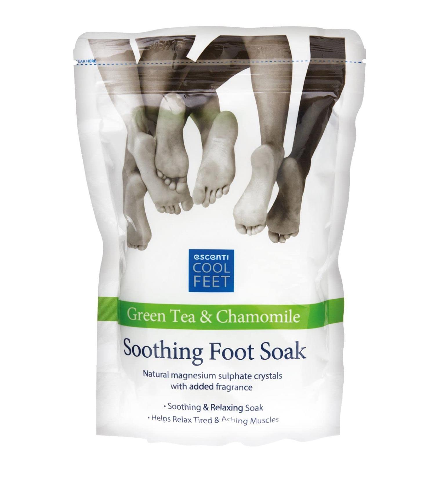 Escenti Cool Feet Green Tea & Chamomile Foot Soak - Soothing Essential Blend - Buy Online on GoSupps.com