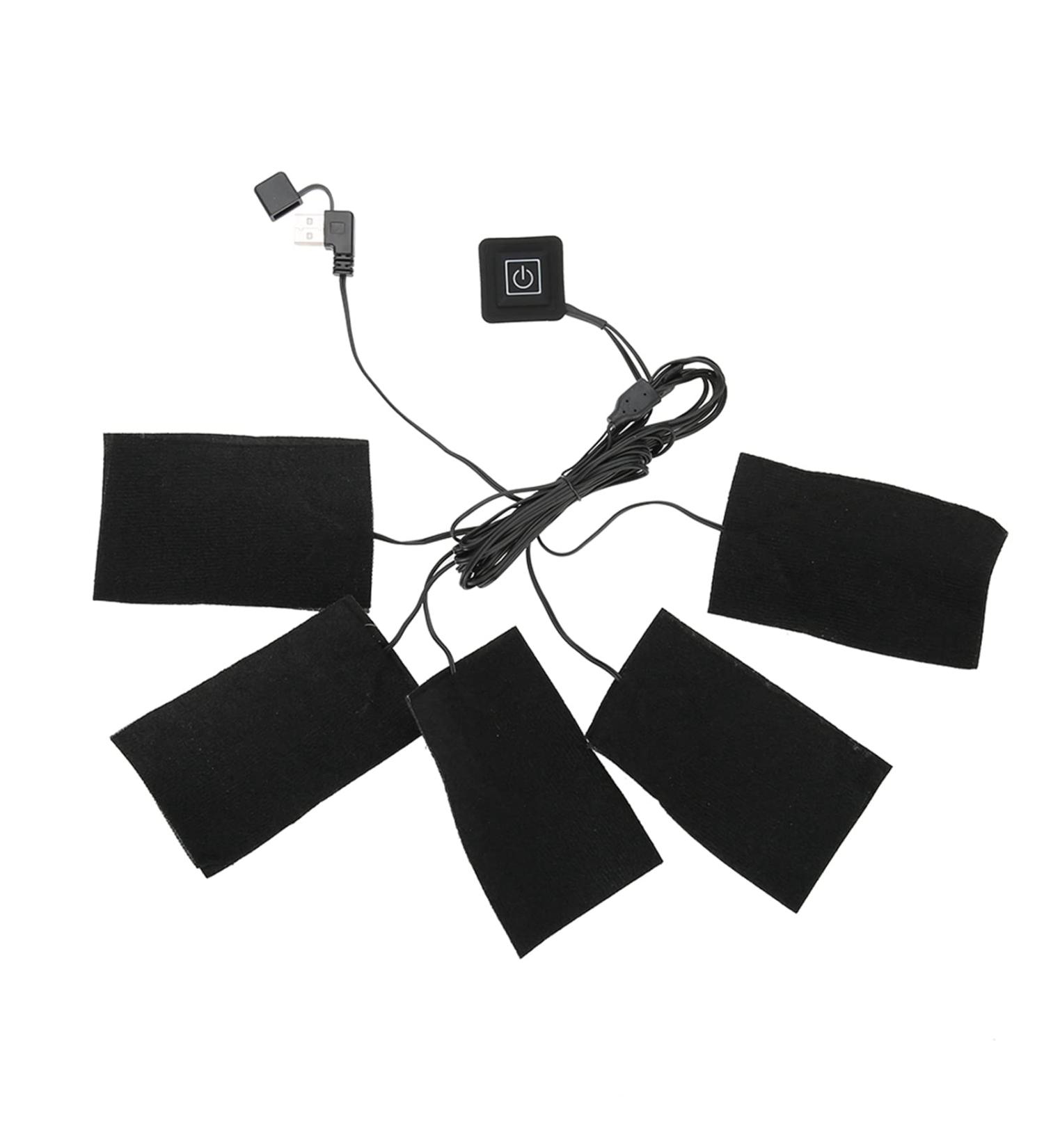 5-Piece USB Heated Pillows Set - Portable Electrical Heating Cushions for Clothing - Adjustable Temperature Neck Warmer - Buy Online on GoSupps.com