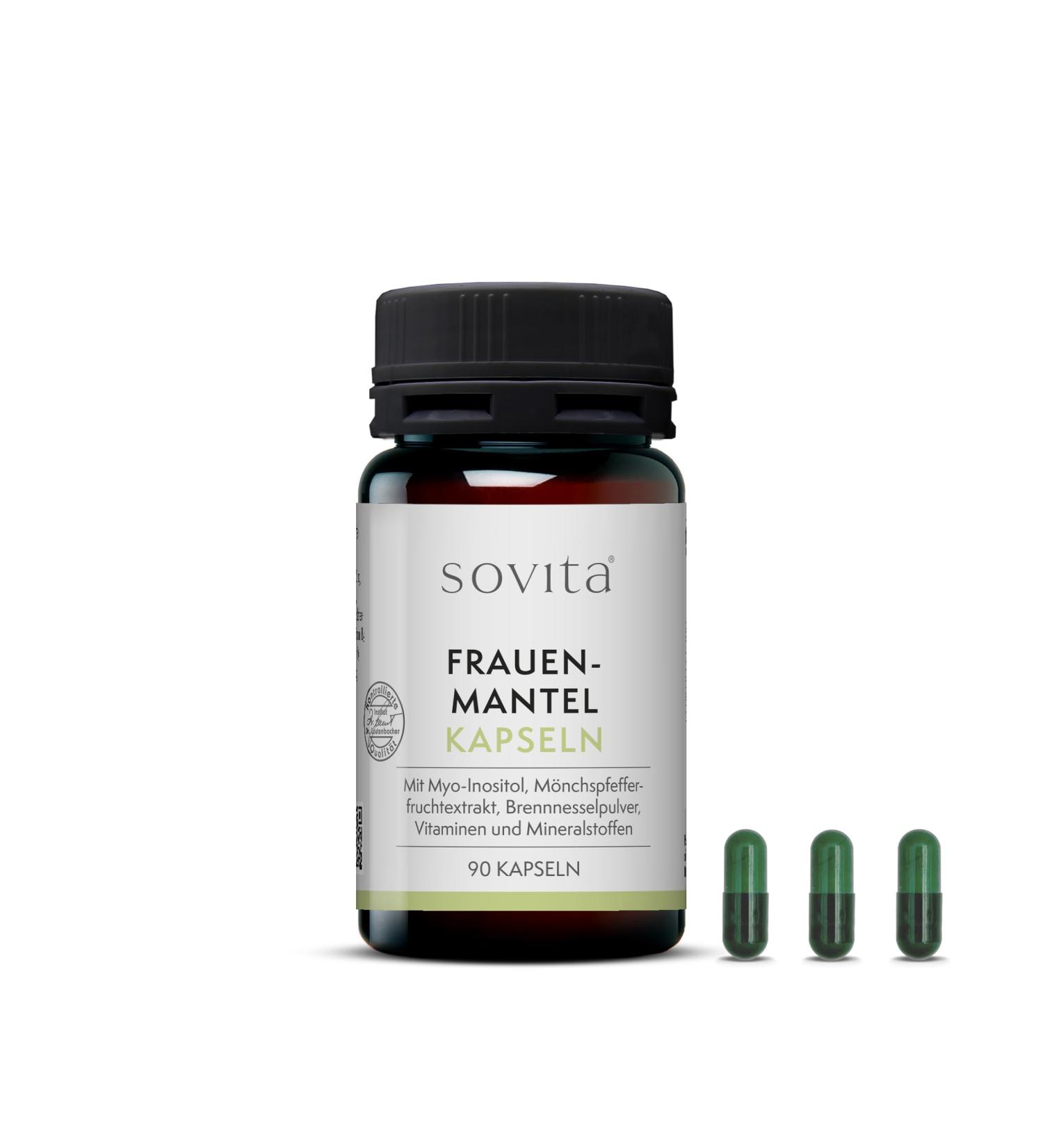 Sovita Lady's Mantle Capsules for Menstruation & Menopause Support | Chasteberry & Myo-Inositol | International Shipping - Buy Online on GoSupps.com