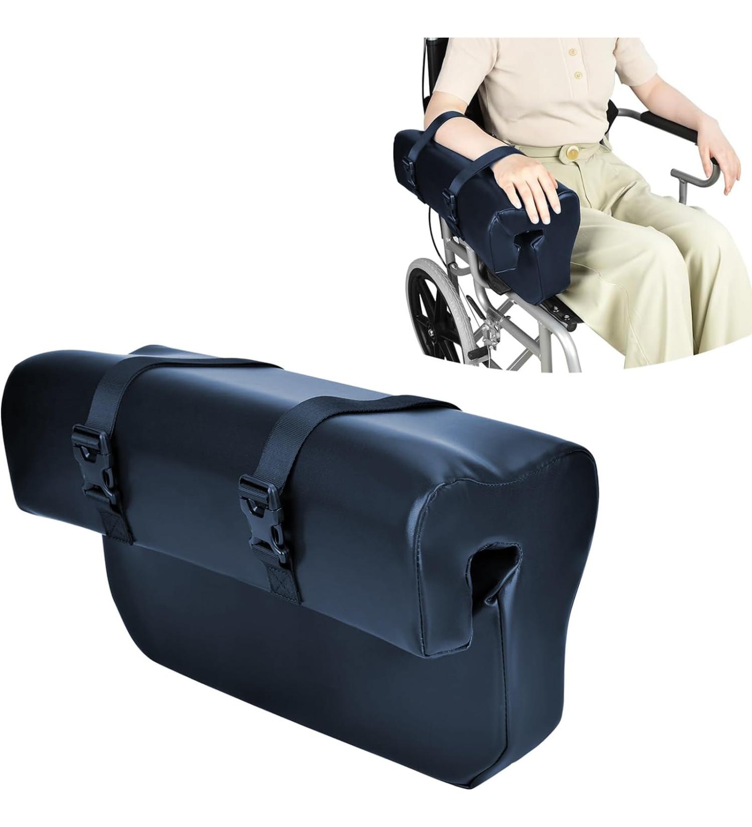 Lateral Support with Nylon Cover Comfort & Pressure Relief Wheelchair Arm Rest Cushion with Arm Trough & Arm Strap Lateral Arm Support Pad Contoured Wheelchair Cushion for Better Posture(A Pair) - Buy Online on GoSupps.com