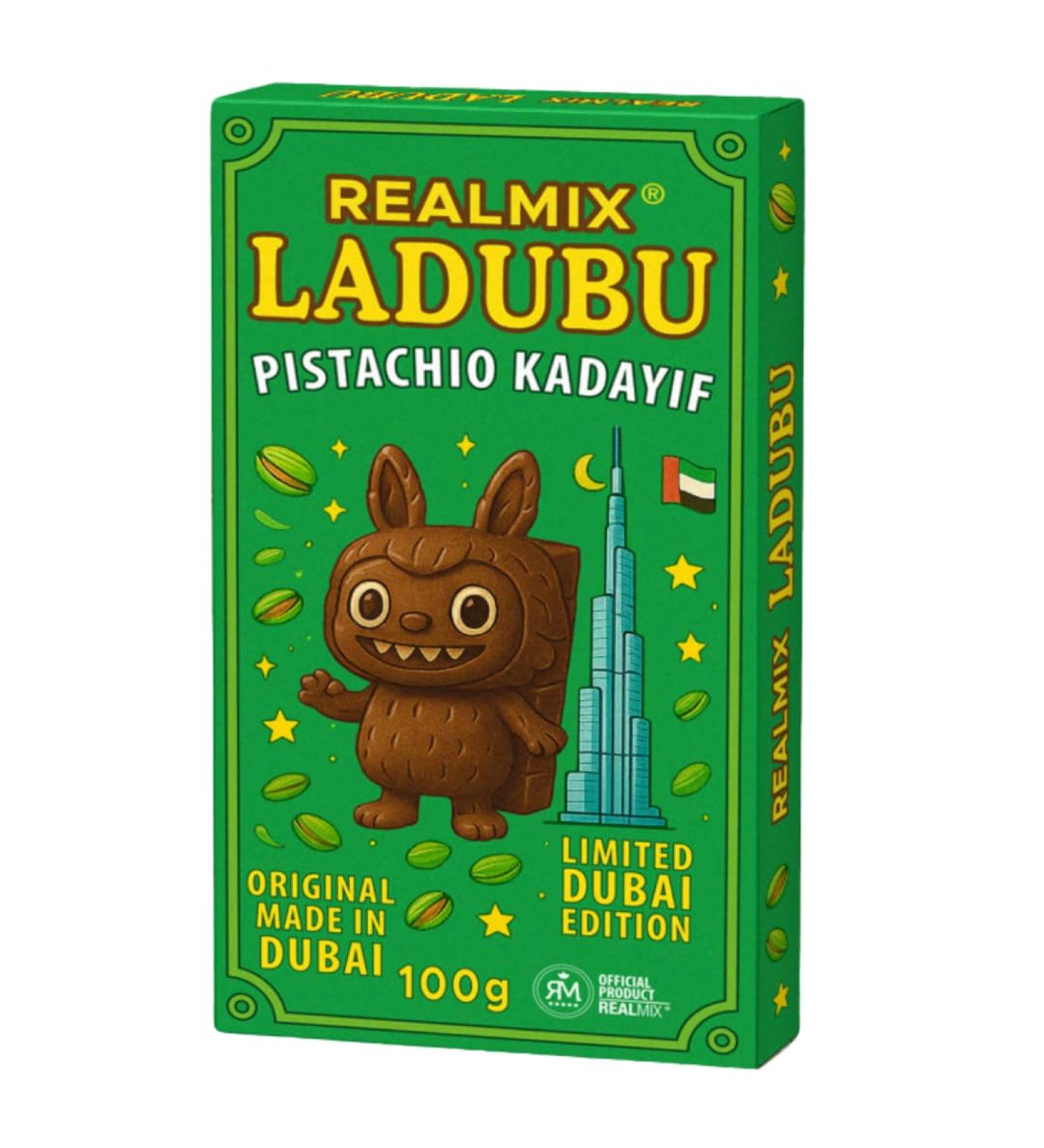  REALMIX REALMIX Dubai Chocolate Limited Edition LADUBU | Dubai Edition | Dubai Delight with pistachios and Kunafa | Made in UAE (Standard Milk Chocolate) - Buy Online on GoSupps.com