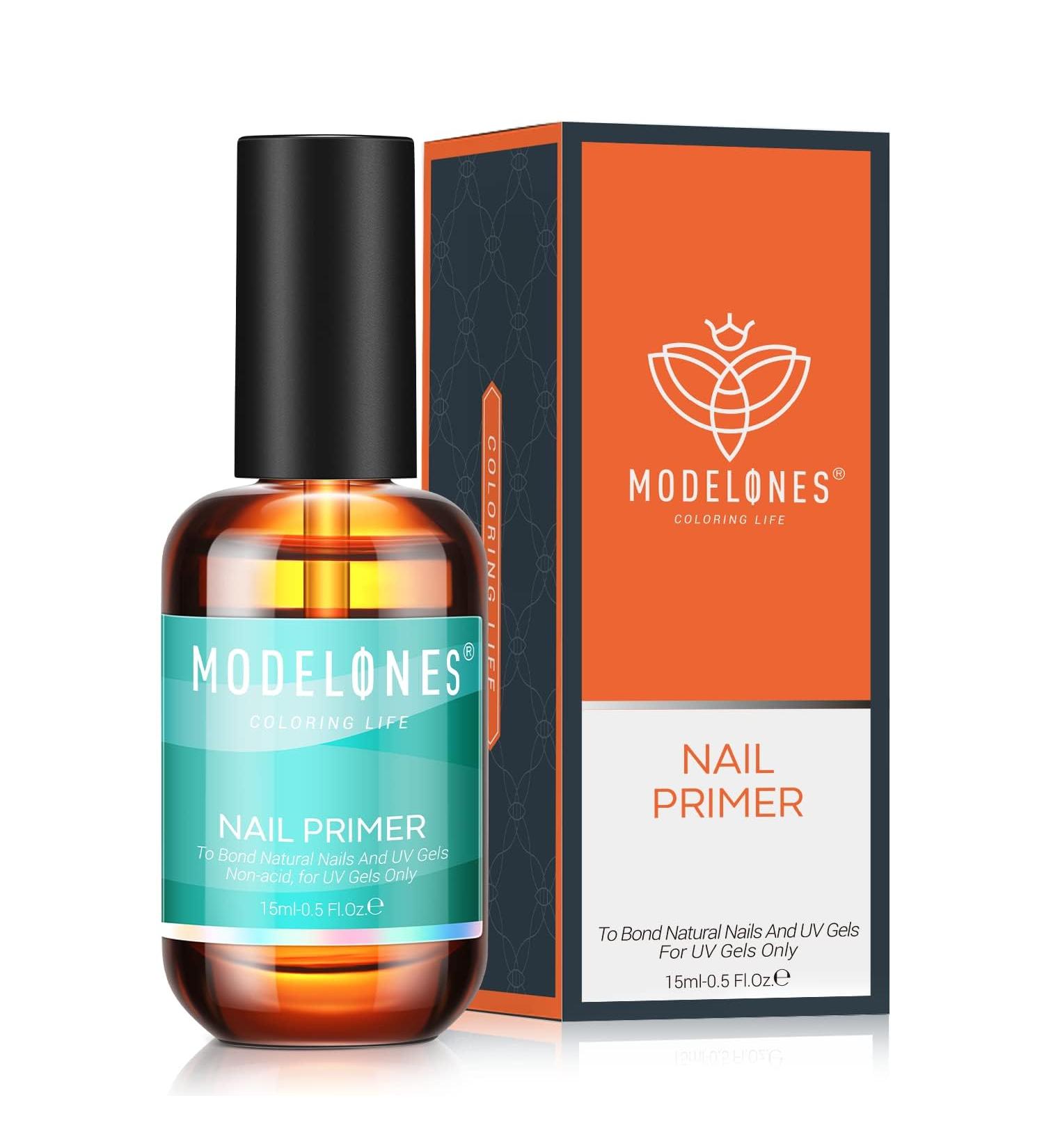 Modelones 15ml Nail Primer for Gel Nail Polish No Lift Nail Prep Bond Primer Acid Free Fast Air Dry Nail Bonder for Acrylic Powder Nail Supplies Set - Buy Online on GoSupps.com