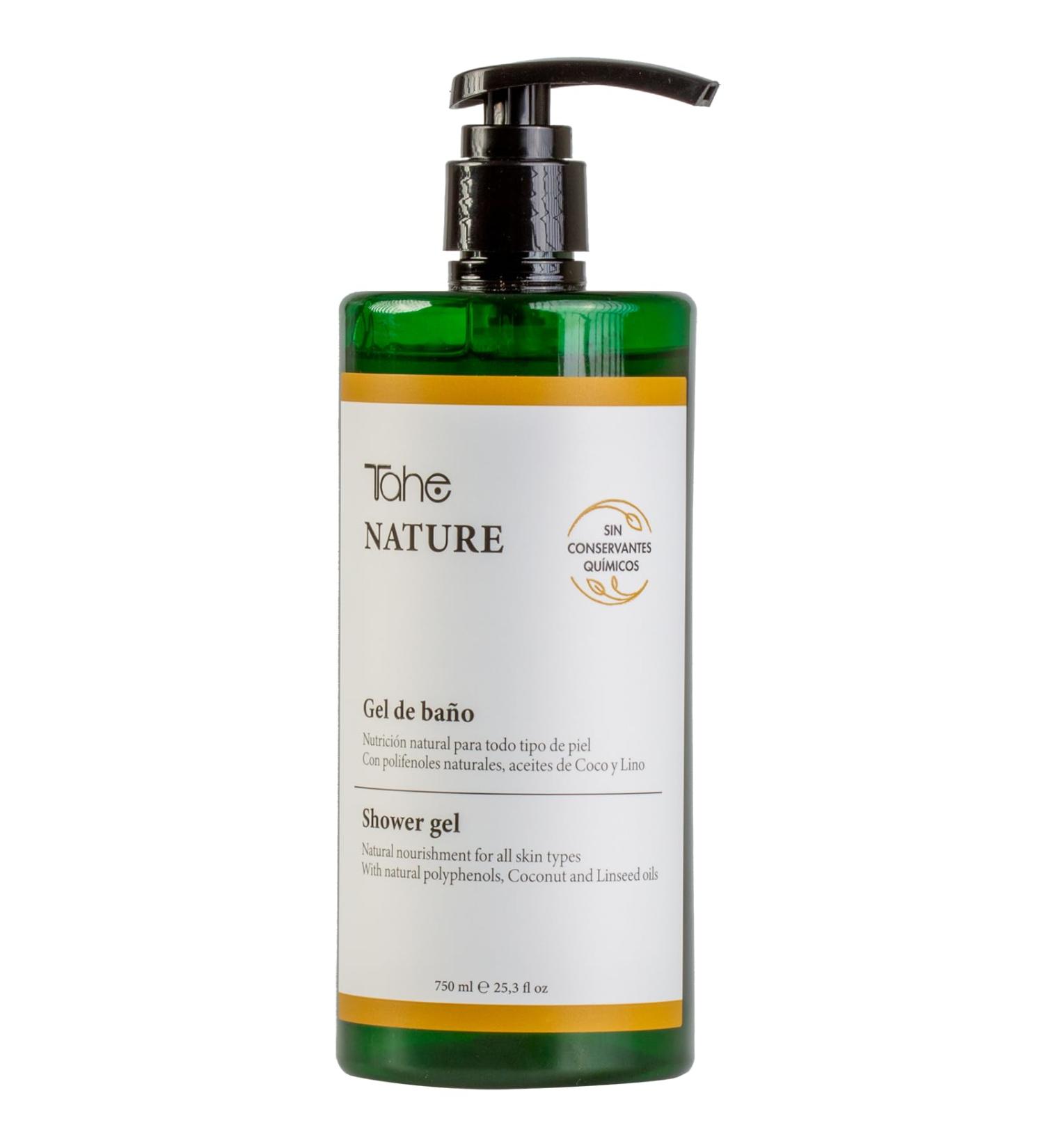 Tahe Tahe Nature Sulfate-Free Shower Gel with Natural Polyphenols and Coconut and Linseed Oils 750 ml