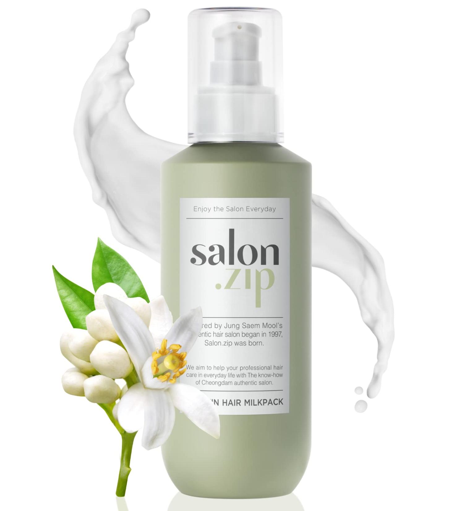 JUNG SAEM MOOL Salon.ZIP Protein Hair Milk Pack 6.8 fl oz | Korean Beauty Hair Treatment | Hair Care for Damaged Hair - Buy Online on GoSupps.com