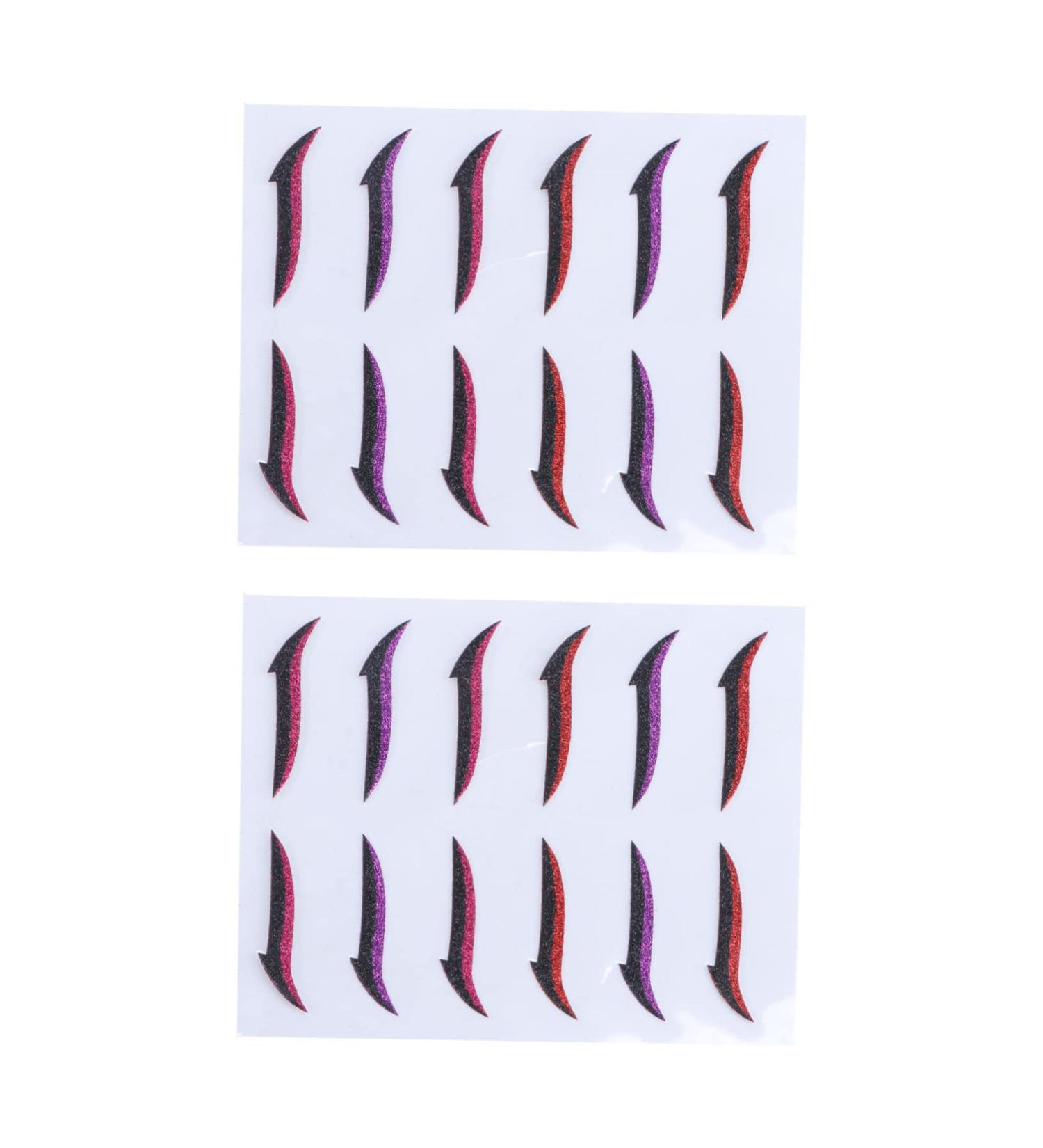 TOVINANNA 12 Pairs Glitter Eyeliner Double Sided Eyelid Tape Eyeshadow Glitter Tape Frog Headband Sticker - Buy Online on GoSupps.com