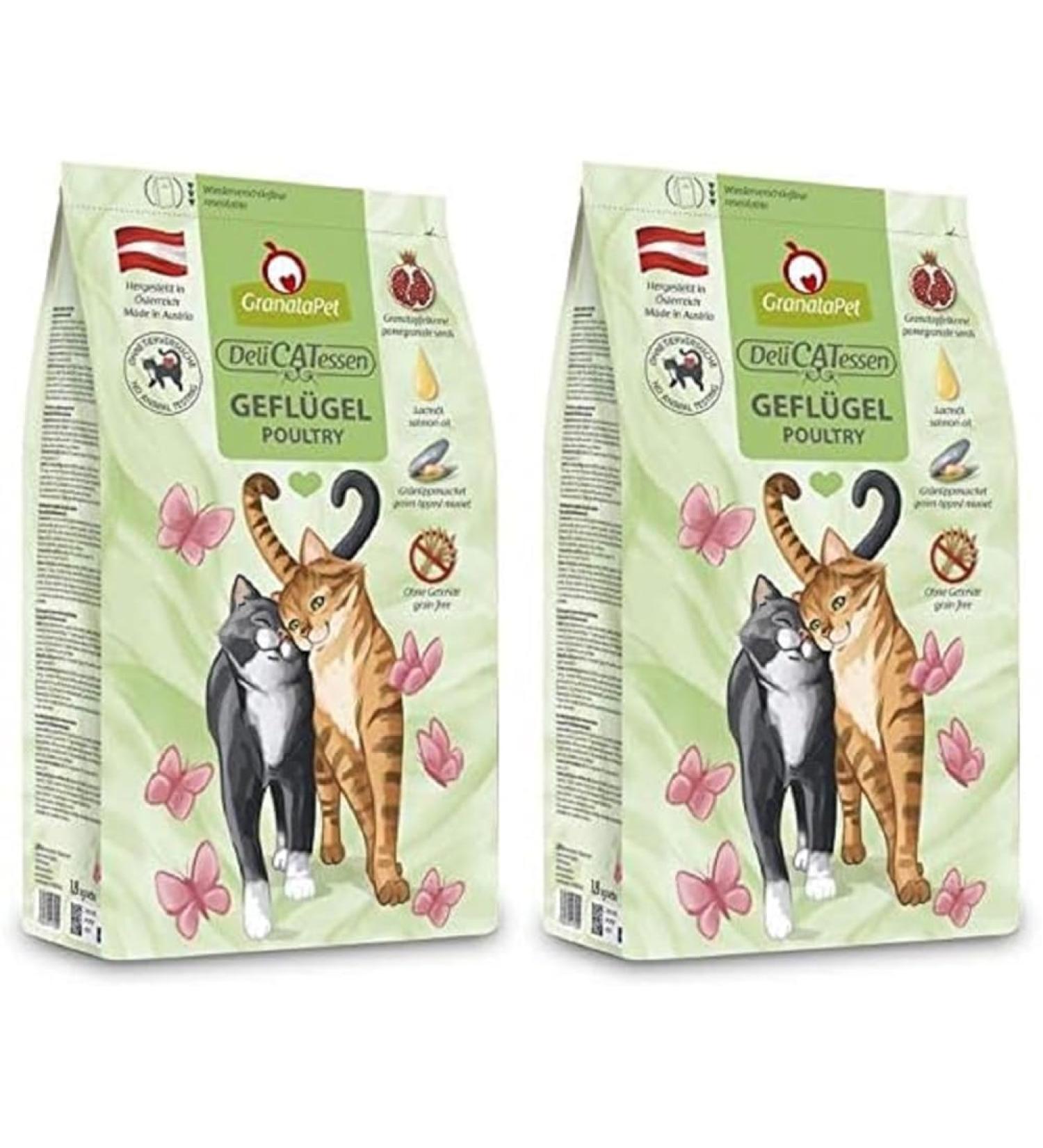 Granapet Delicatessen Poultry Adult 300 g dry food for cats tasty cat feed sole feed without grain & without sugar additives (pack with 2) 300 g (2 pack) poultry