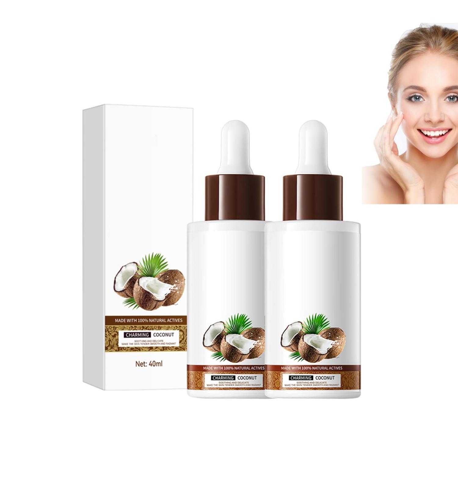  Dyceittdia 2PCS Coconut Oil Serum Nourishing and Rejuvenating Coconut Oil Serum Skin Firming Moisturizing and Nourishing 2PCS*40ml serums1 - Buy Online on GoSupps.com